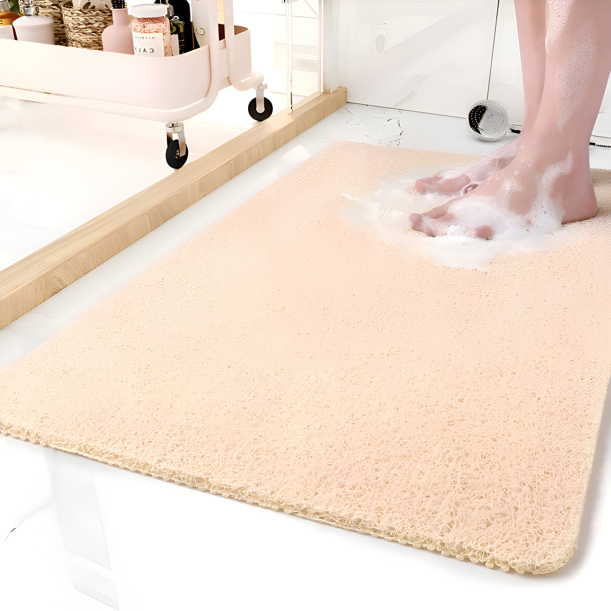 Auralux – Soft Anti Slip Shower Mat for Bathroom Safety Cushioned Quick Dry Mold Resistant Surface