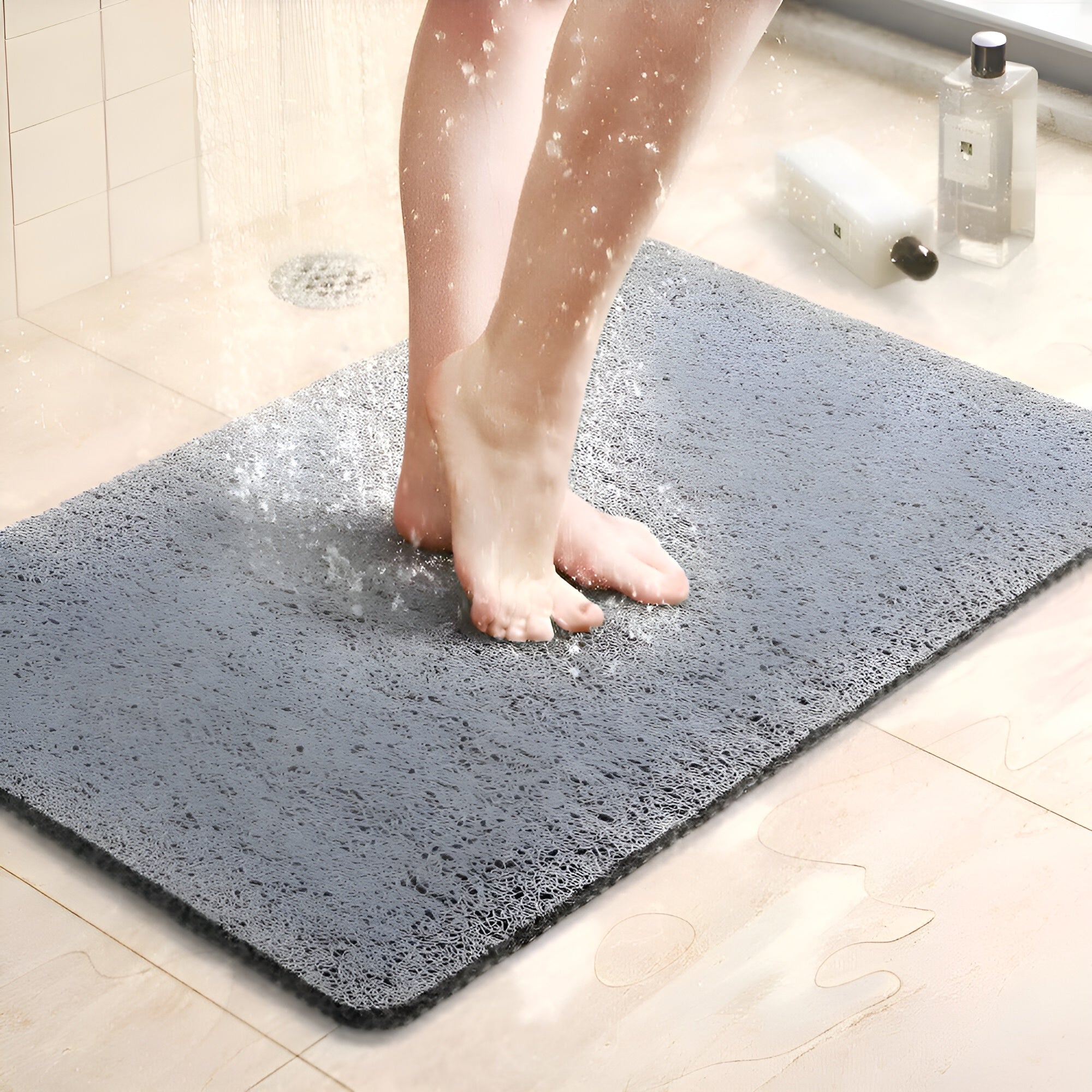 Auralux – Soft Anti Slip Shower Mat for Bathroom Safety Cushioned Quick Dry Mold Resistant Surface