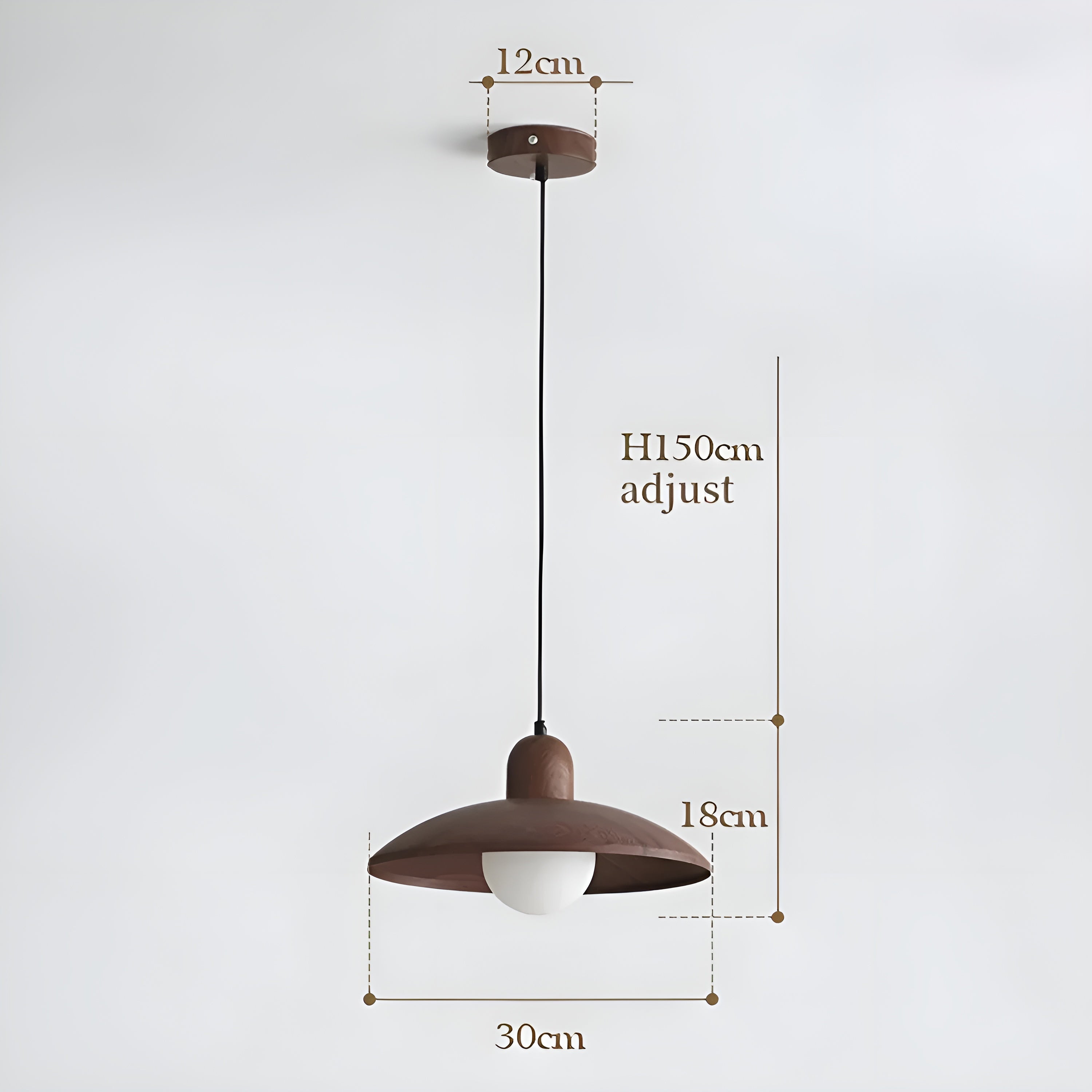 Zenora – Japanese Wabi-Sabi Walnut Ceiling Lamp for Peaceful Modern Interiors