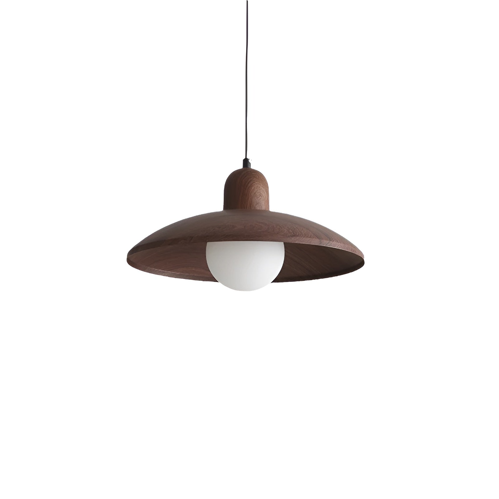 Zenora – Japanese Wabi-Sabi Walnut Ceiling Lamp for Peaceful Modern Interiors