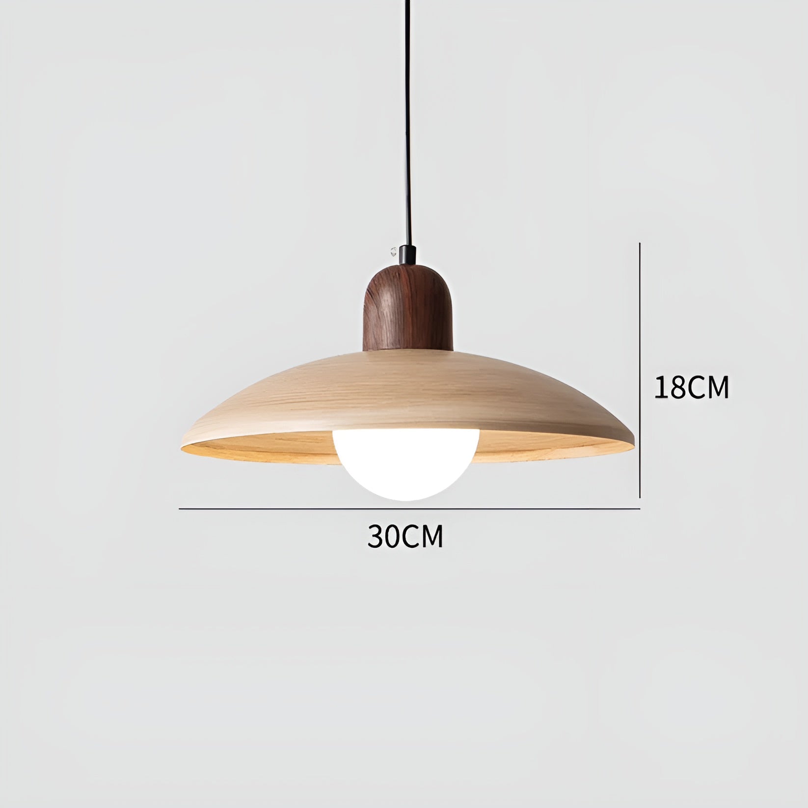 Zenora – Japanese Wabi-Sabi Walnut Ceiling Lamp for Peaceful Modern Interiors