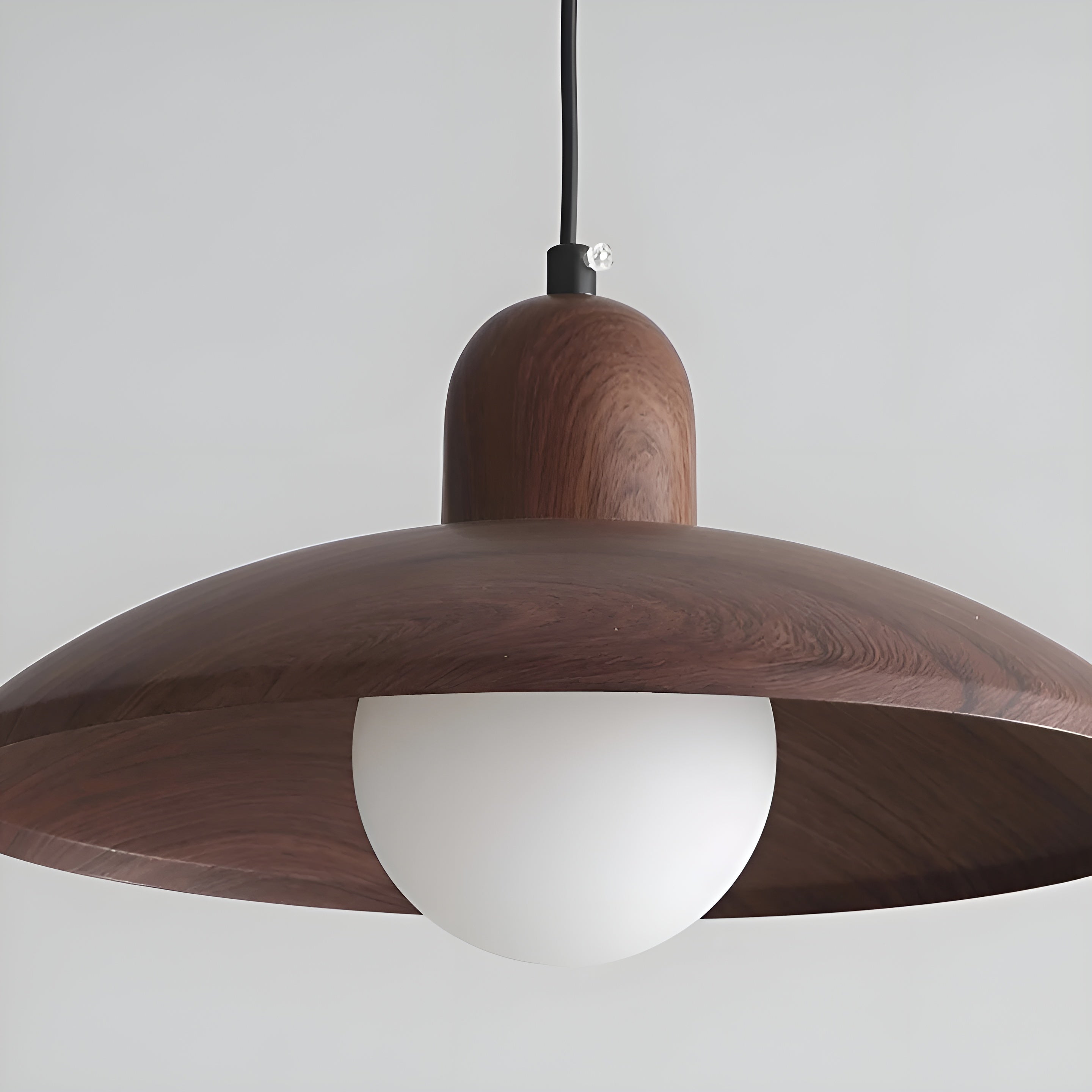 Zenora – Japanese Wabi-Sabi Walnut Ceiling Lamp for Peaceful Modern Interiors