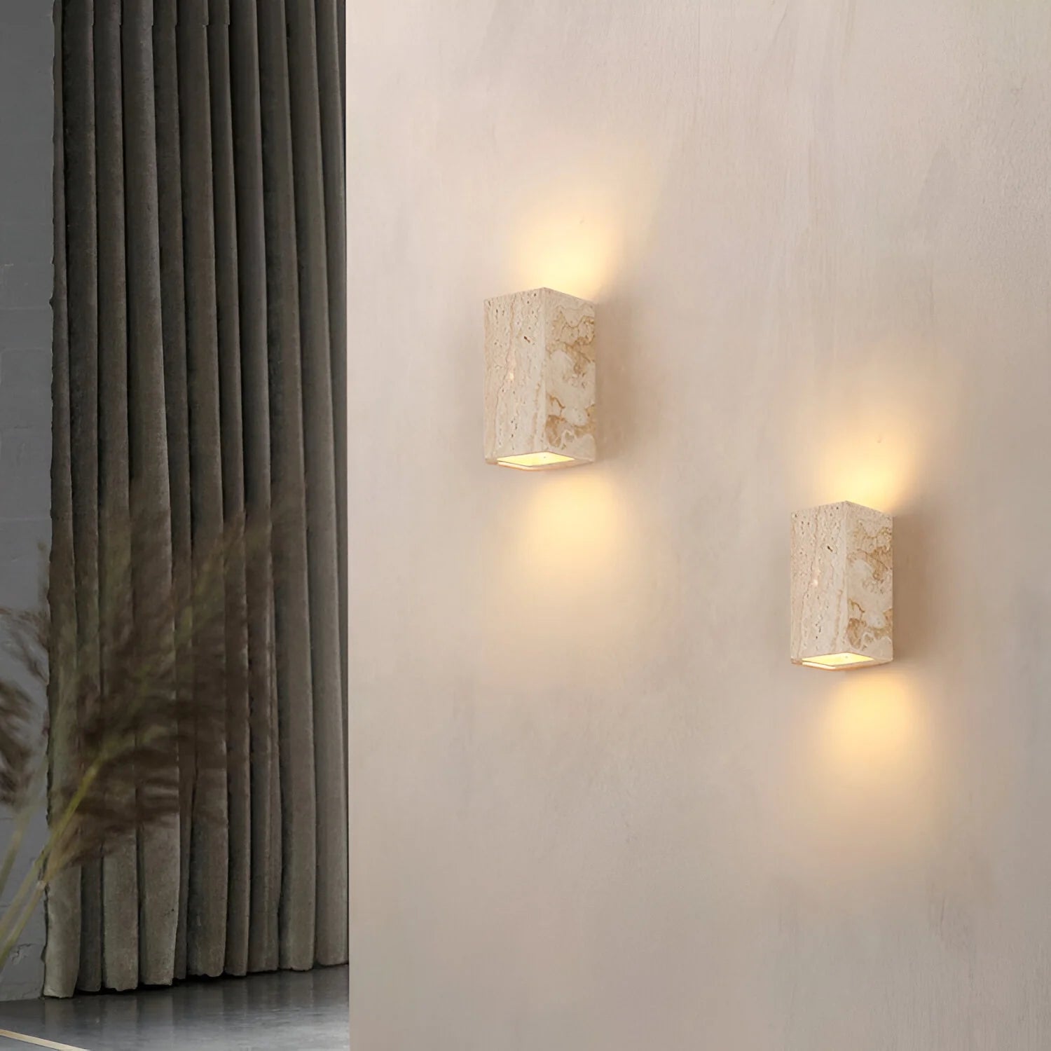 TerraGlow – Travertine Outdoor Wall Lamp IP65 LED Waterproof Lighting