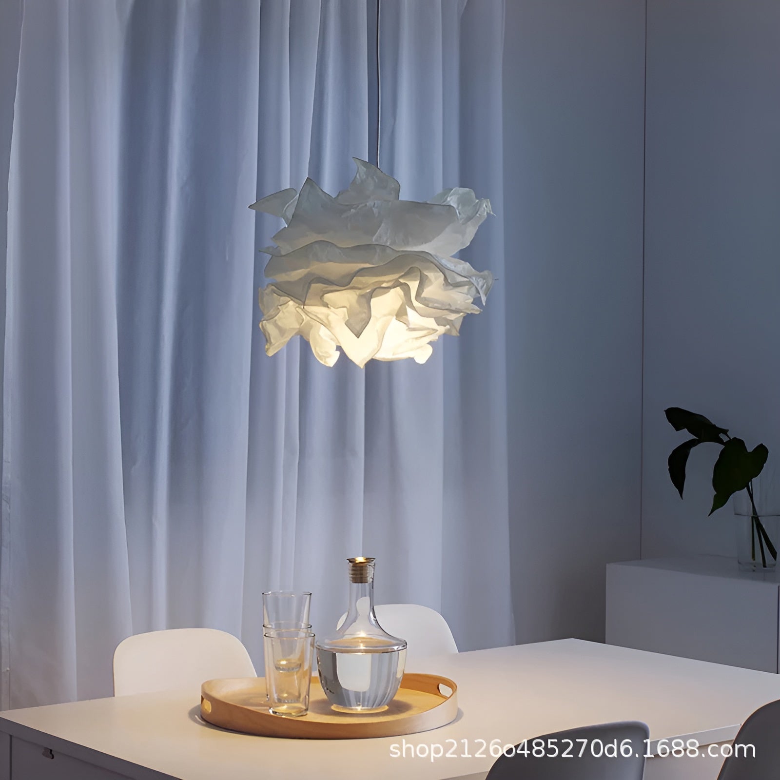 Cloudéa – Nordic Paper Cloud Pendant Light with Tri-Color LED Glow