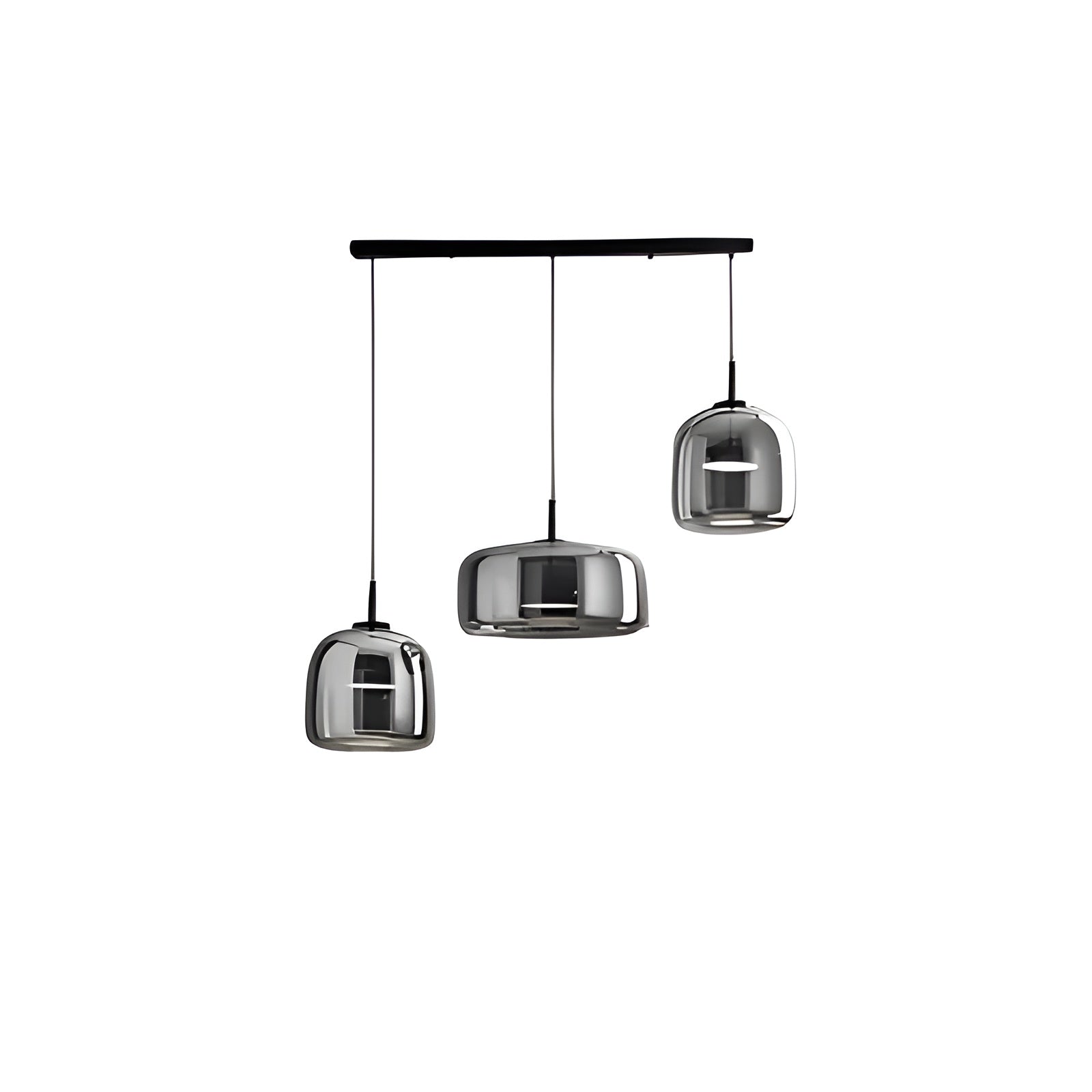 HaloGlow – Trio Ceiling Lamp with Modern Pendant LED Glass Light Fixture
