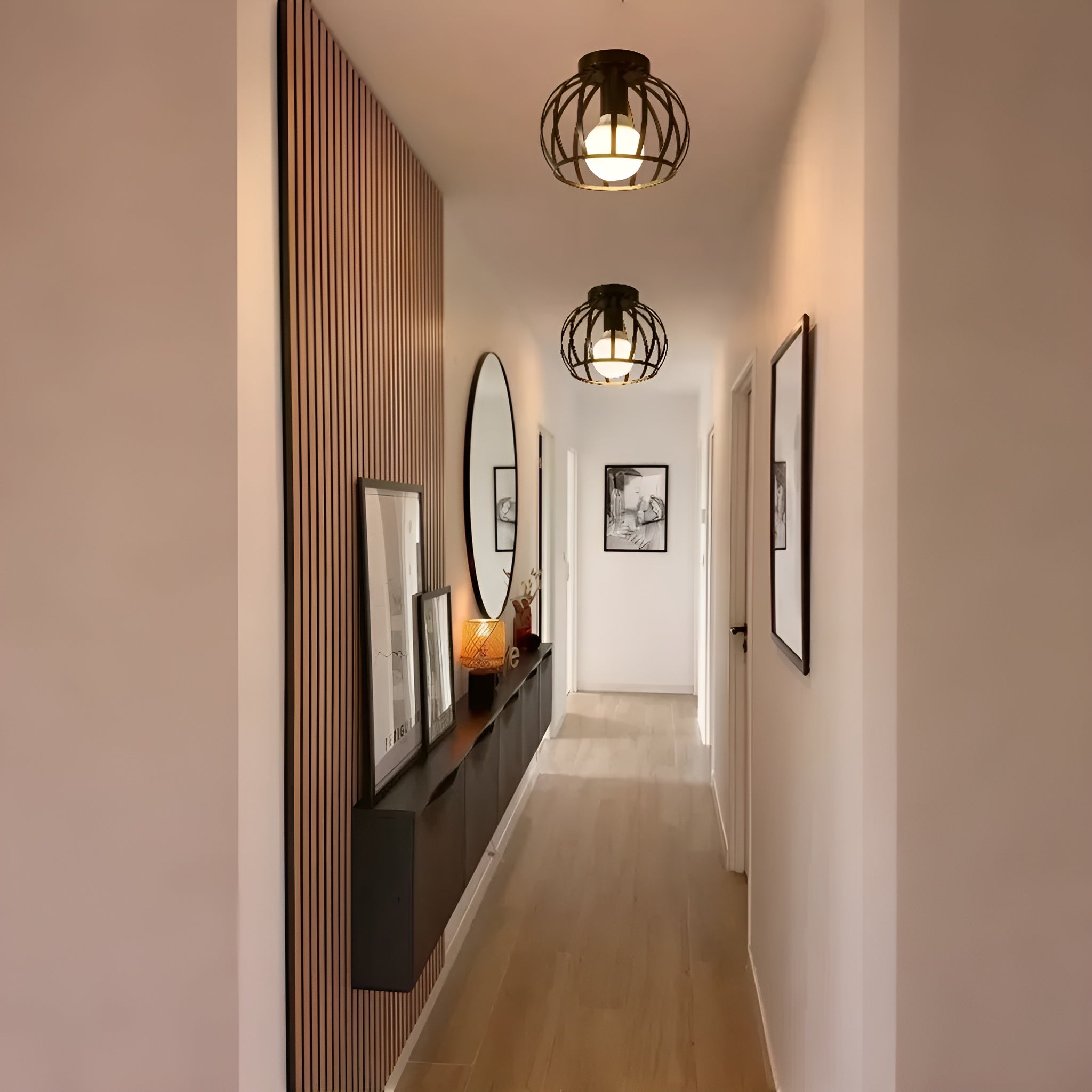 Forgeon – Industrial Black Ceiling Lamp with Minimalist Lighting Fixture