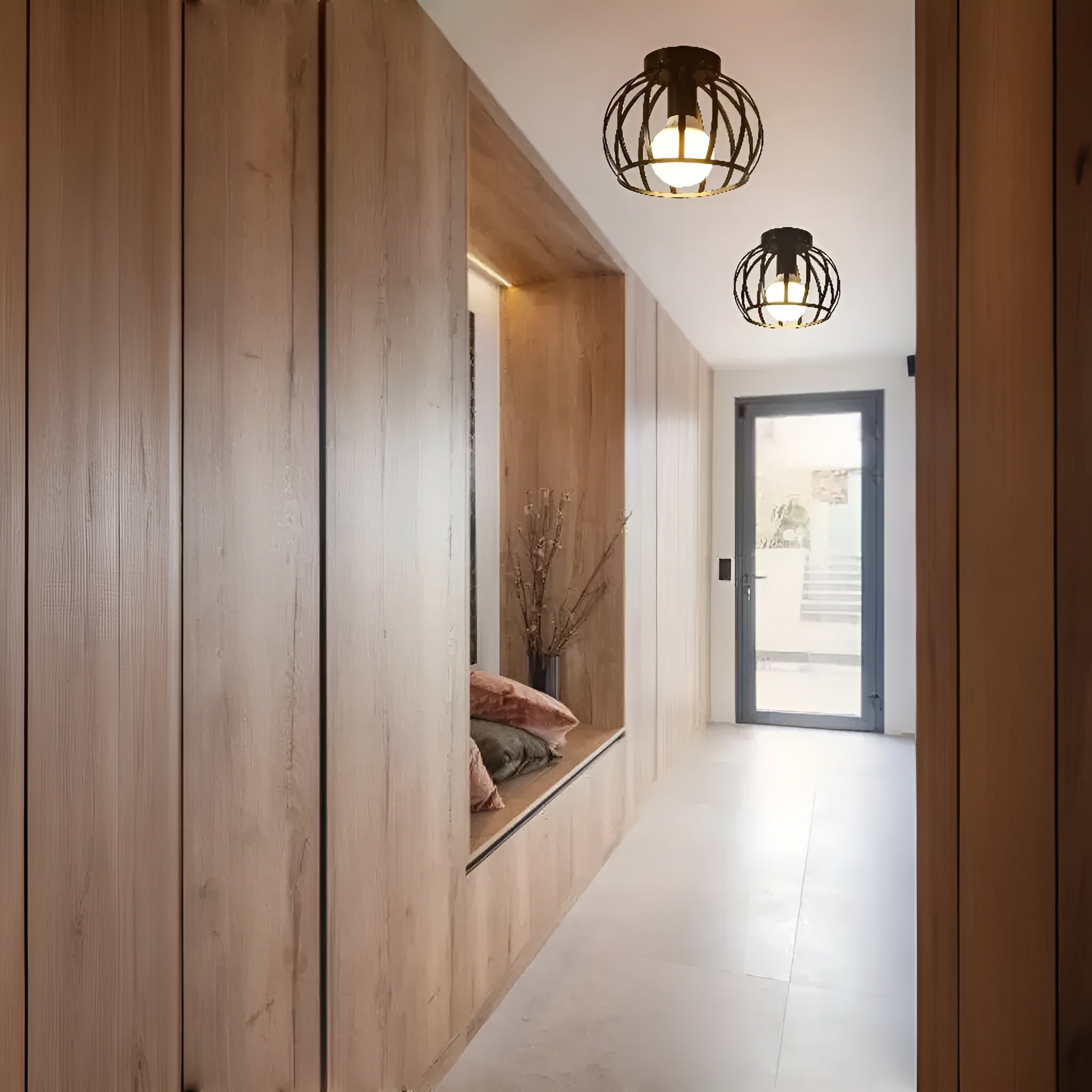 Forgeon – Industrial Black Ceiling Lamp with Minimalist Lighting Fixture