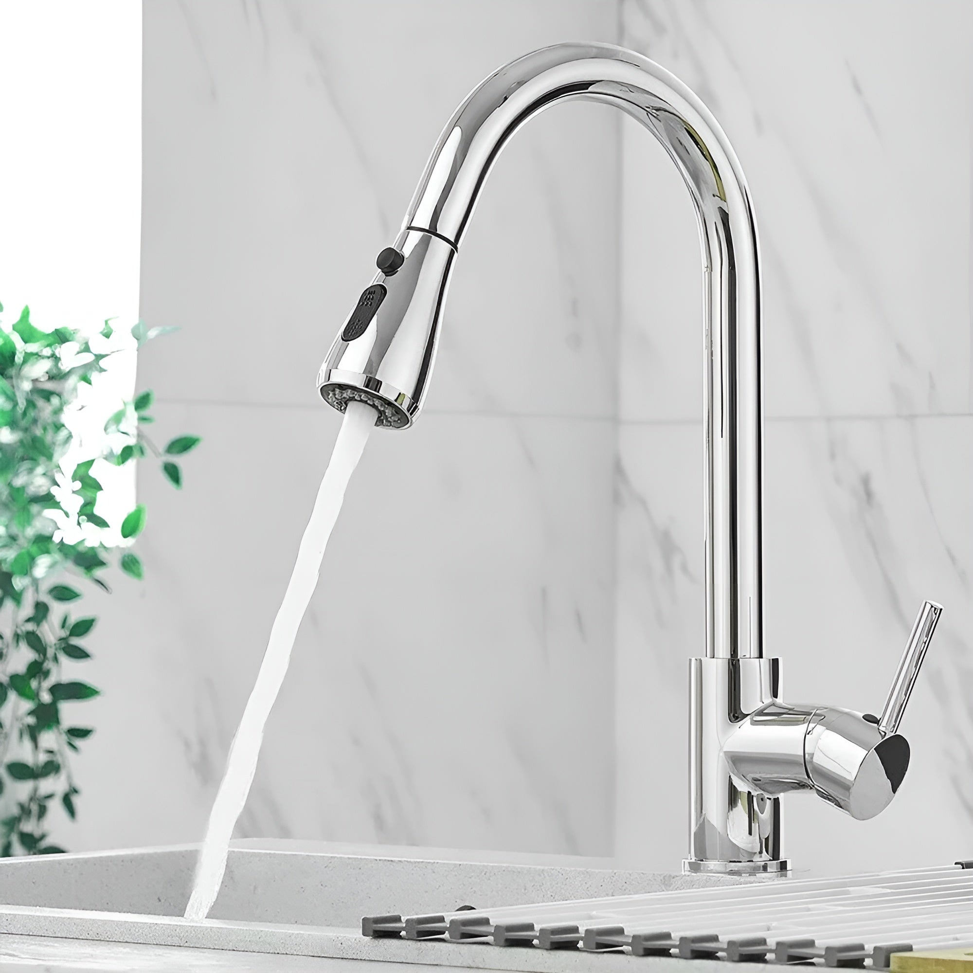 NorvionStream – Extendable Kitchen Faucet with Pull-Out Spray and Single Lever