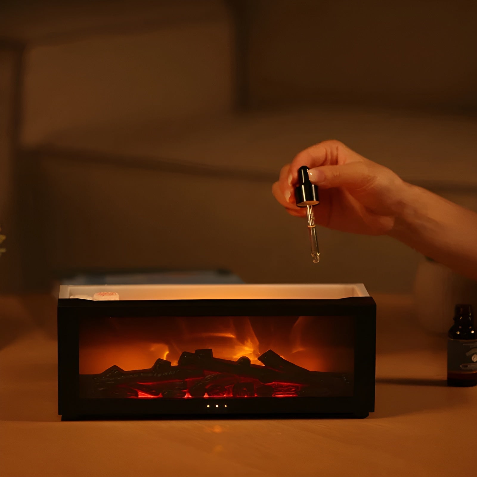 Flamara – Flame Aromatherapy Diffuser Humidifier with LED Light Smart Timer for Bedroom Office Relaxing Mist Essential Oil Ultrasonic Cool Mist