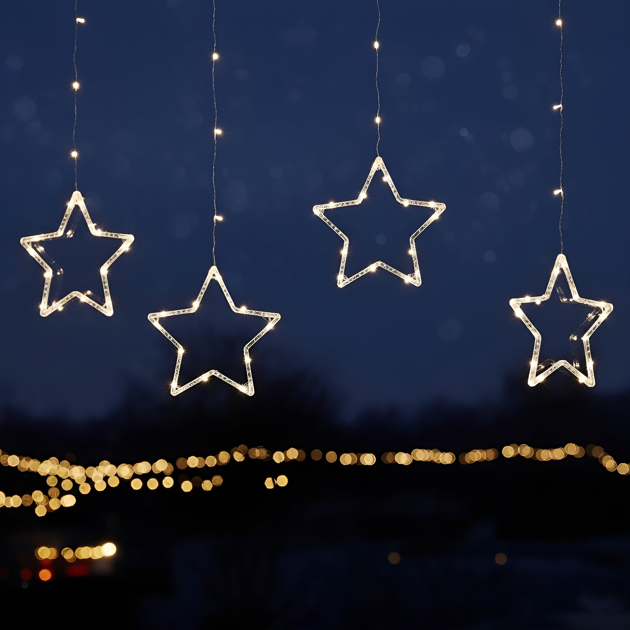 StarLume - Osby Star Curtain Light with Warm White LED and Timer