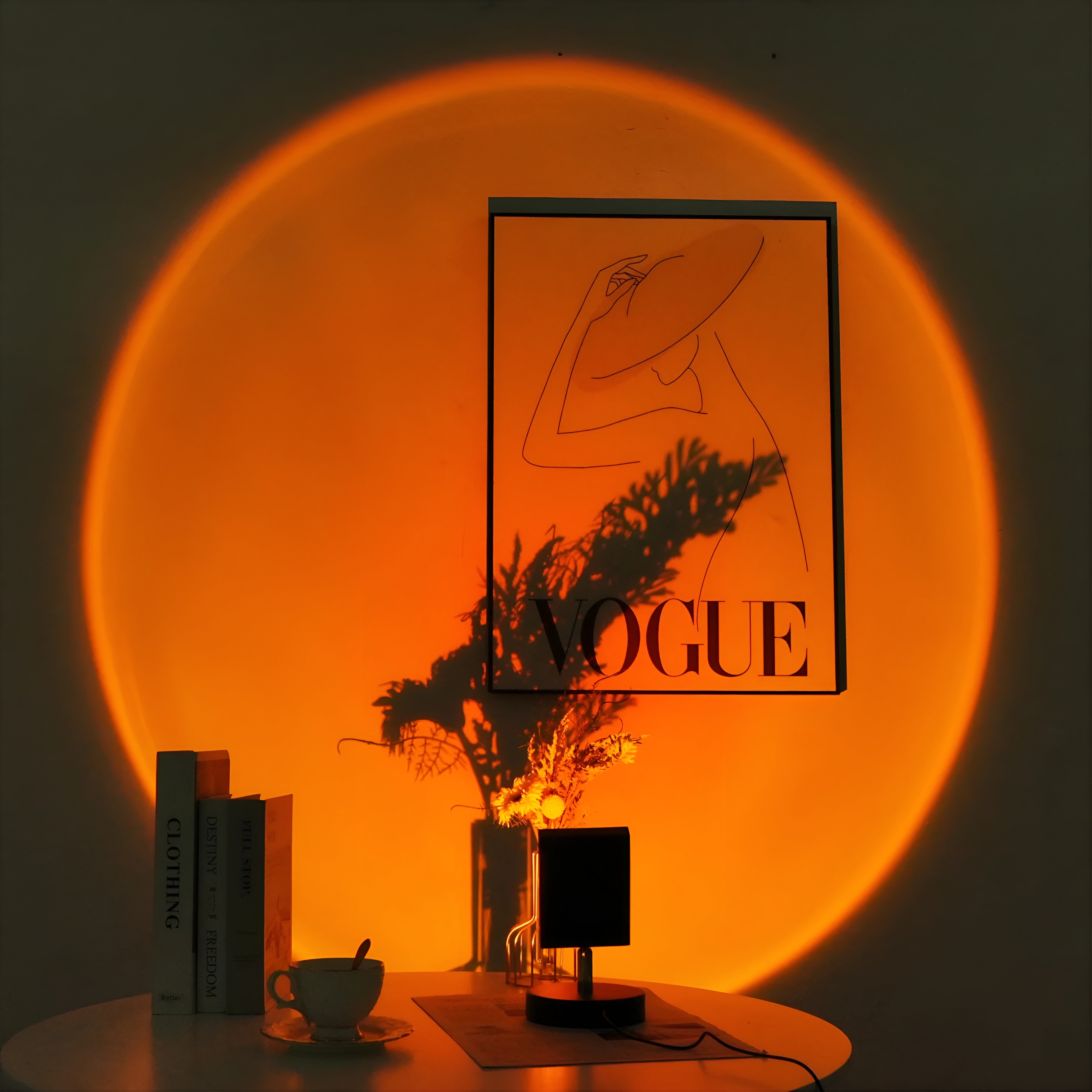 Glowvia – Luca Table Lamp Sunset Halo USB LED Mood Light