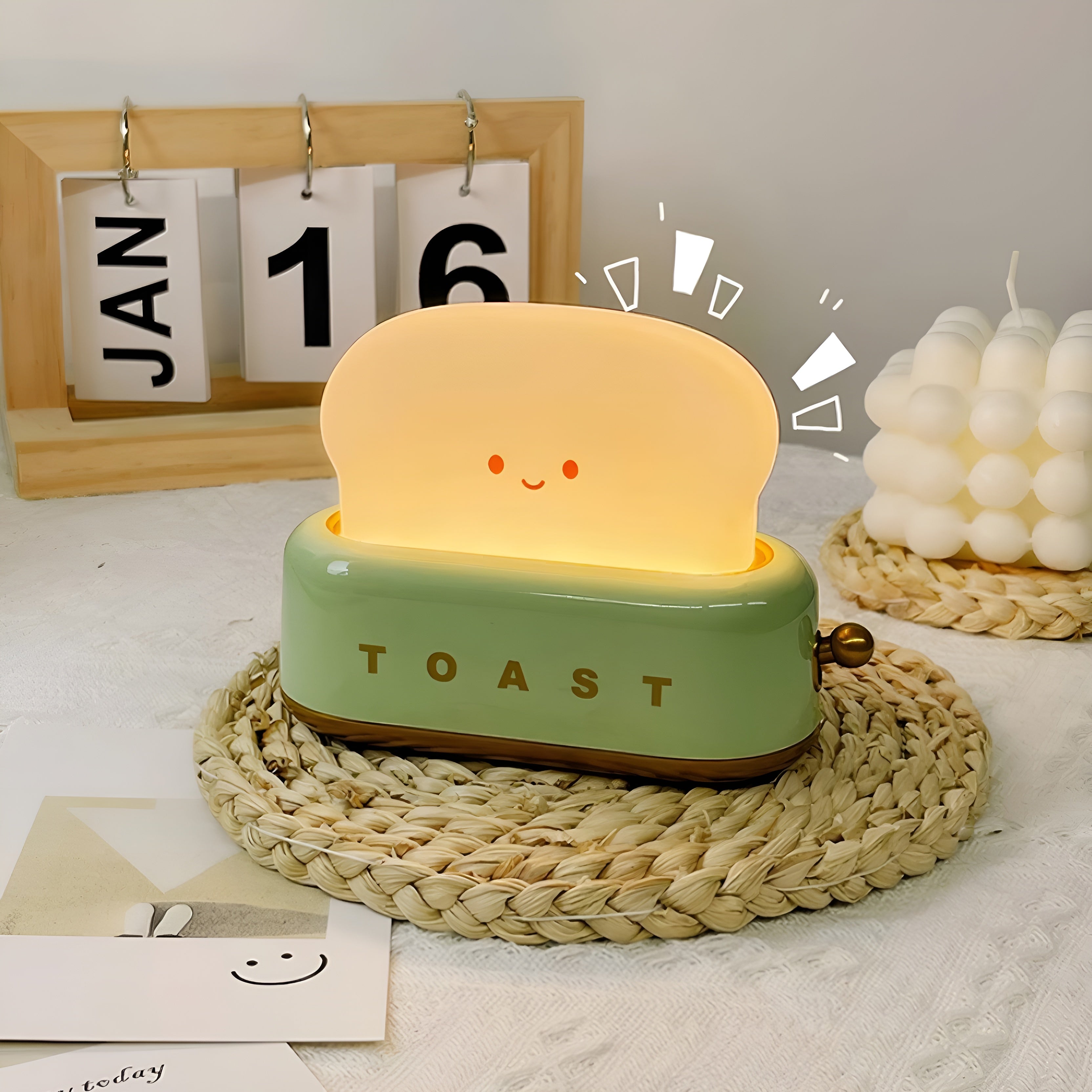 ToastiGlow – Toaster Table Lamp with Built In Battery Warm LED Light