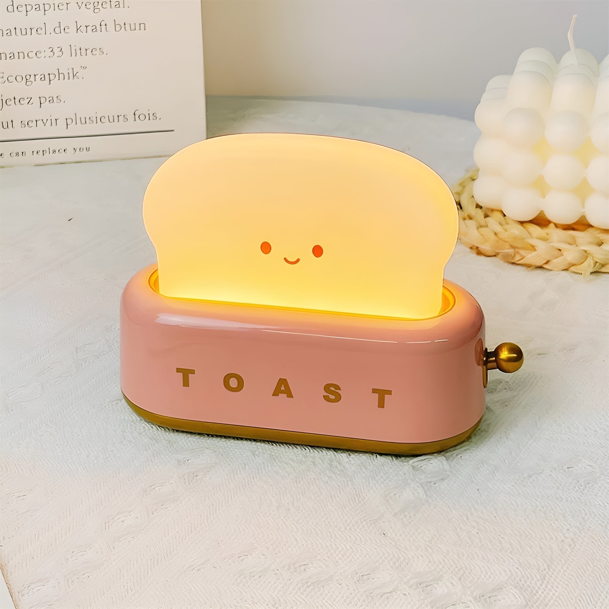 ToastiGlow – Toaster Table Lamp with Built In Battery Warm LED Light
