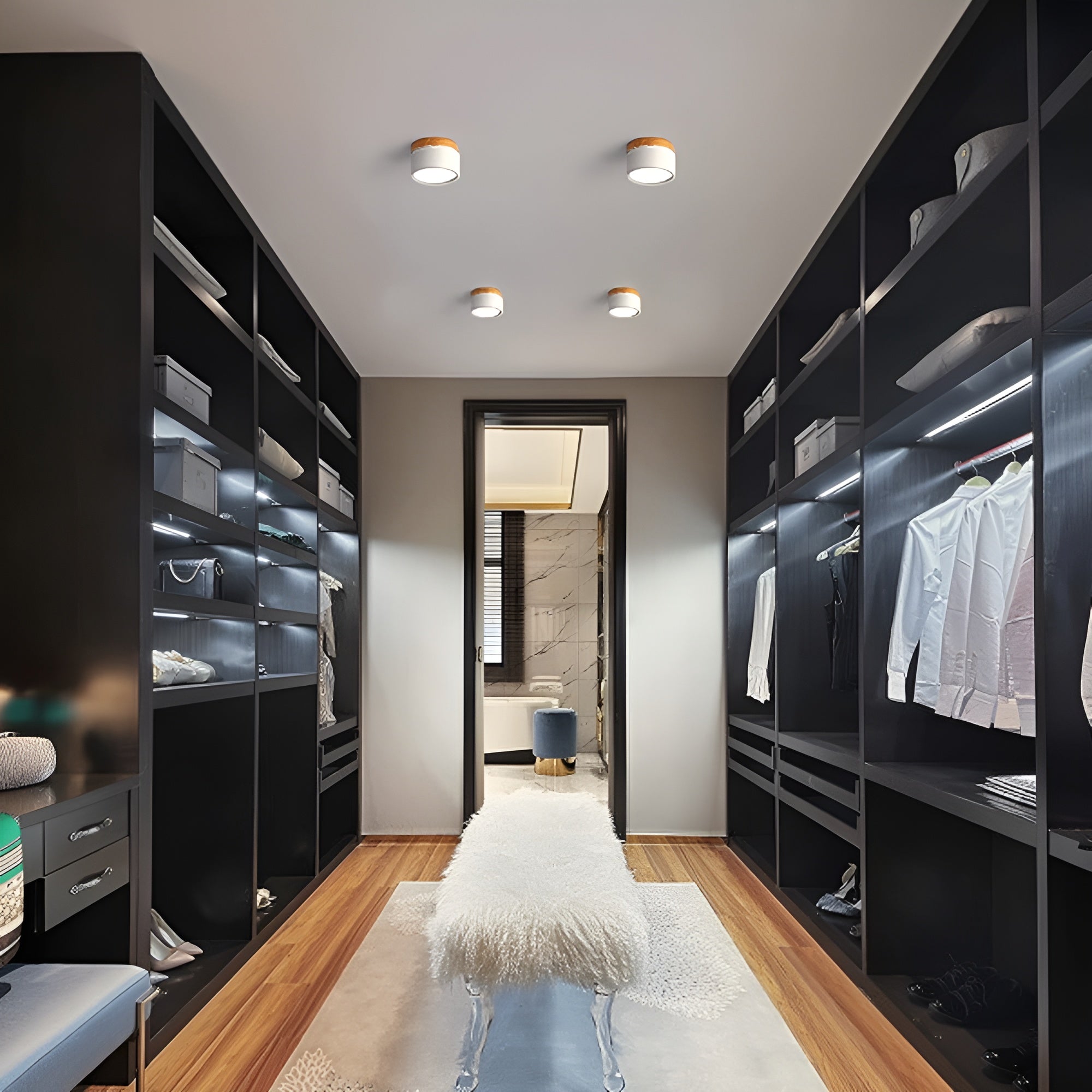 LumiCyl – Cylinder Flush Ceiling Light with Modern Minimalist LED Space-Saving Lighting
