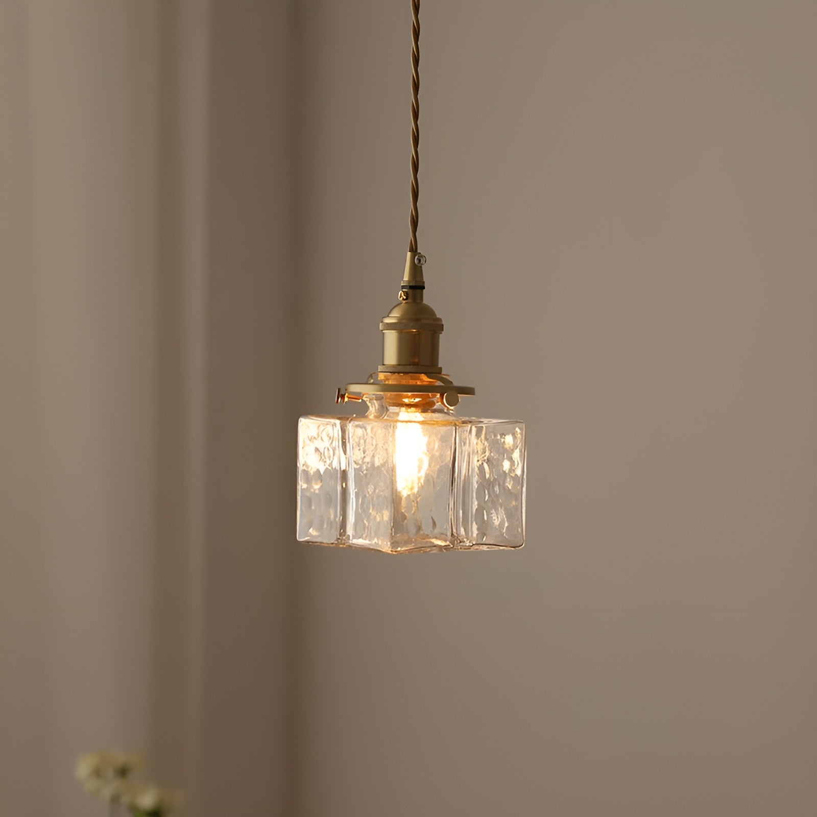 Glowrelic – Glass Pendant Lamp for Dining Table Vintage Clear Light