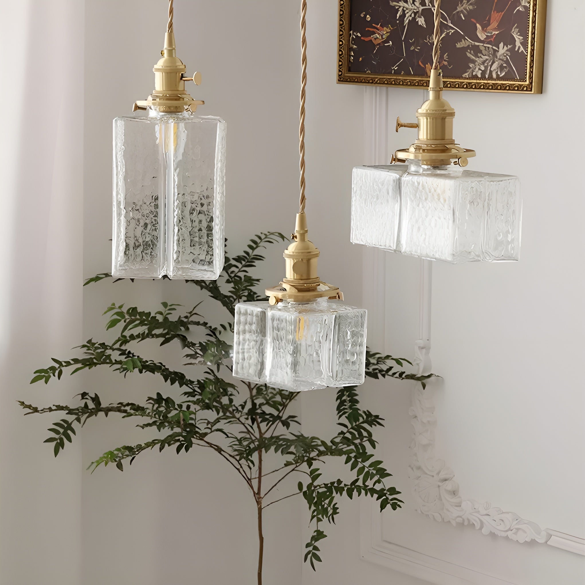 Glowrelic – Glass Pendant Lamp for Dining Table Vintage Clear Light