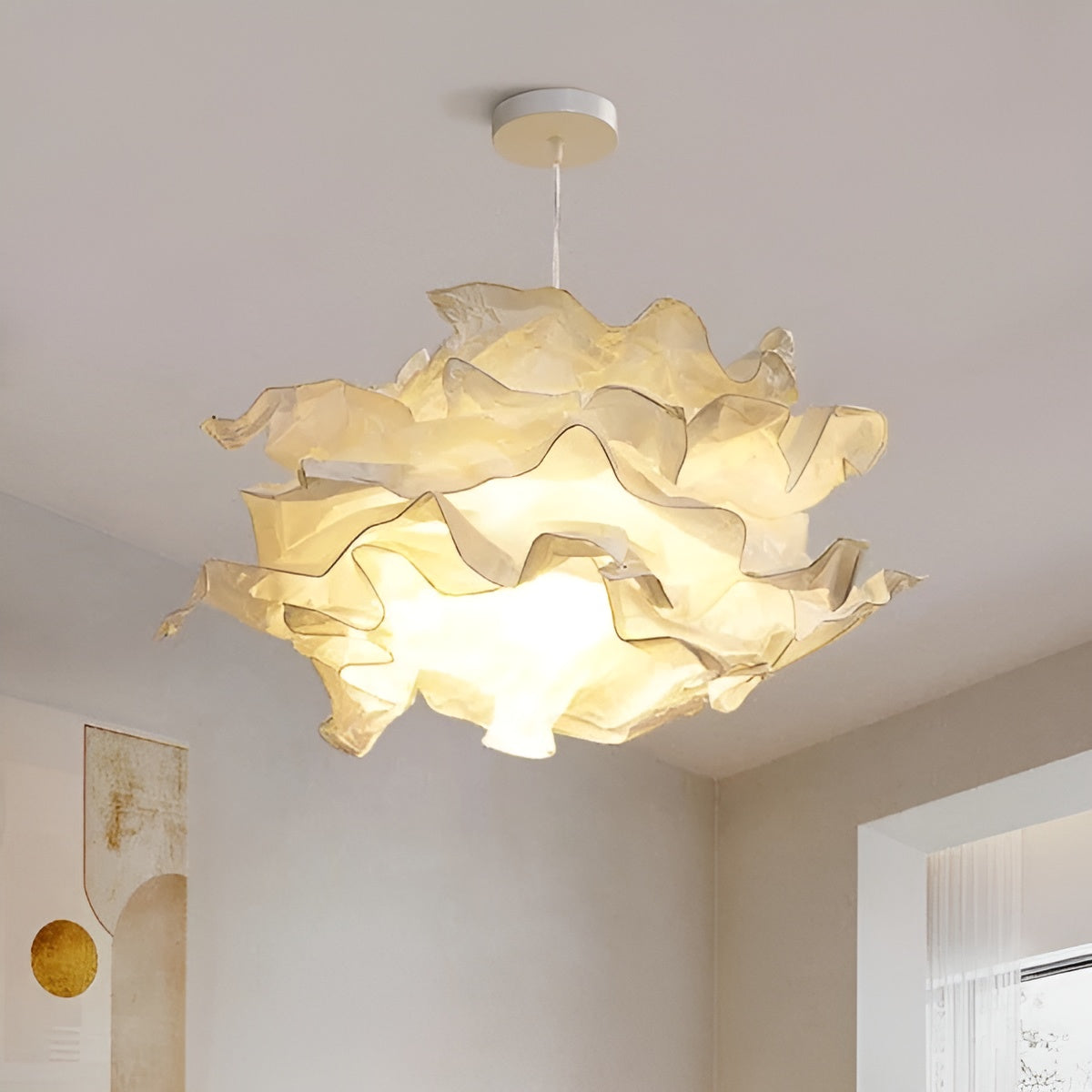 Cloudéa – Nordic Paper Cloud Pendant Light with Tri-Color LED Glow