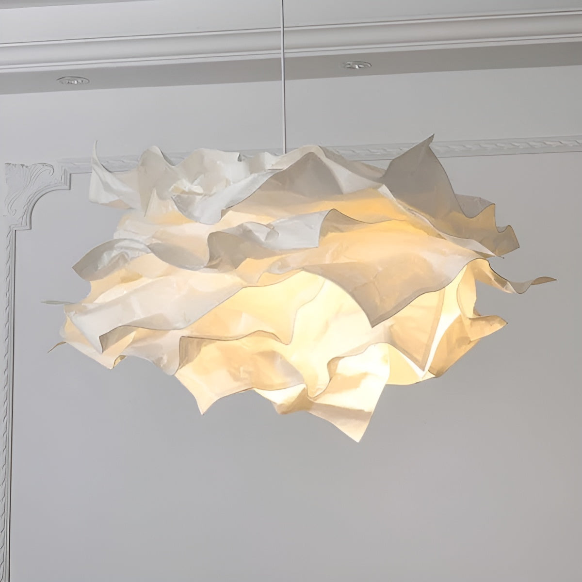 Cloudéa – Nordic Paper Cloud Pendant Light with Tri-Color LED Glow