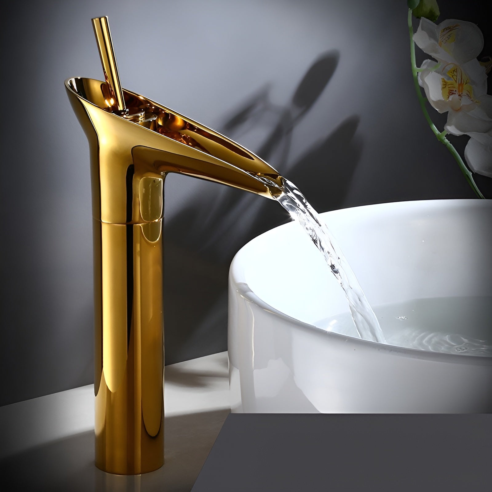 AquaHeritage – Antique Brass Waterfall Bathroom Faucet a Luxury Basin Mixer Tap
