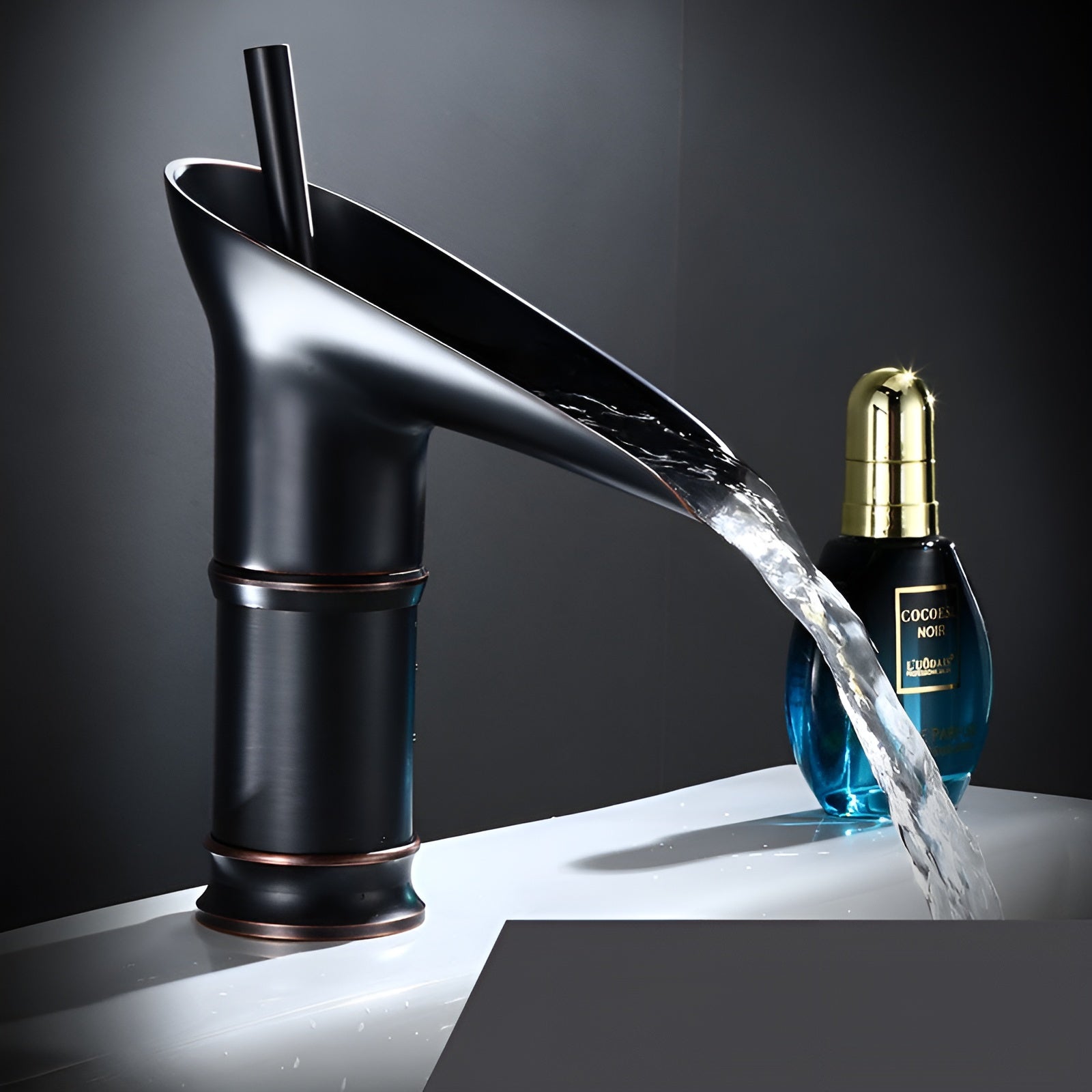 AquaHeritage – Antique Brass Waterfall Bathroom Faucet a Luxury Basin Mixer Tap