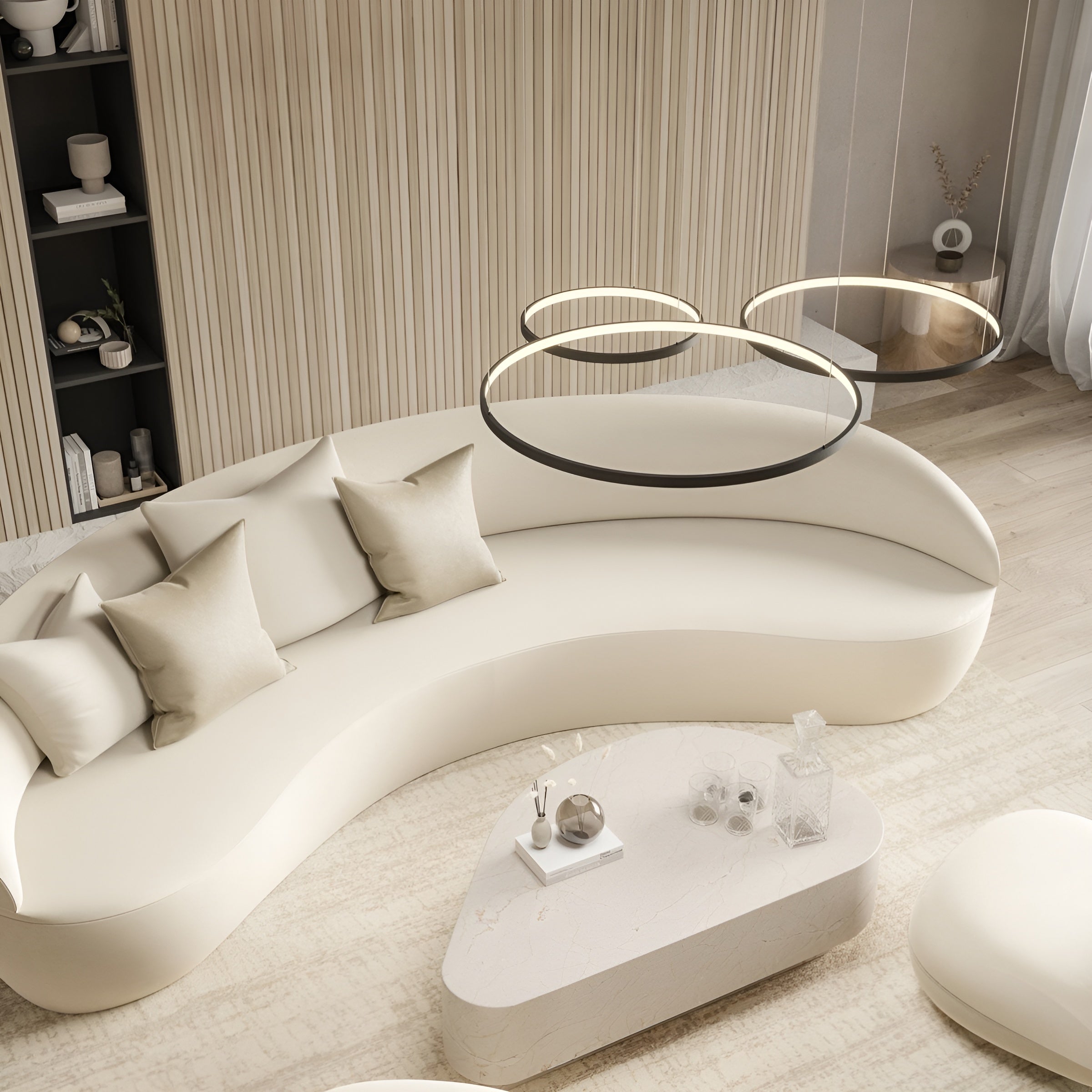 HaloForma – Modern LED Ring Pendant Light with Adjustable Dimming