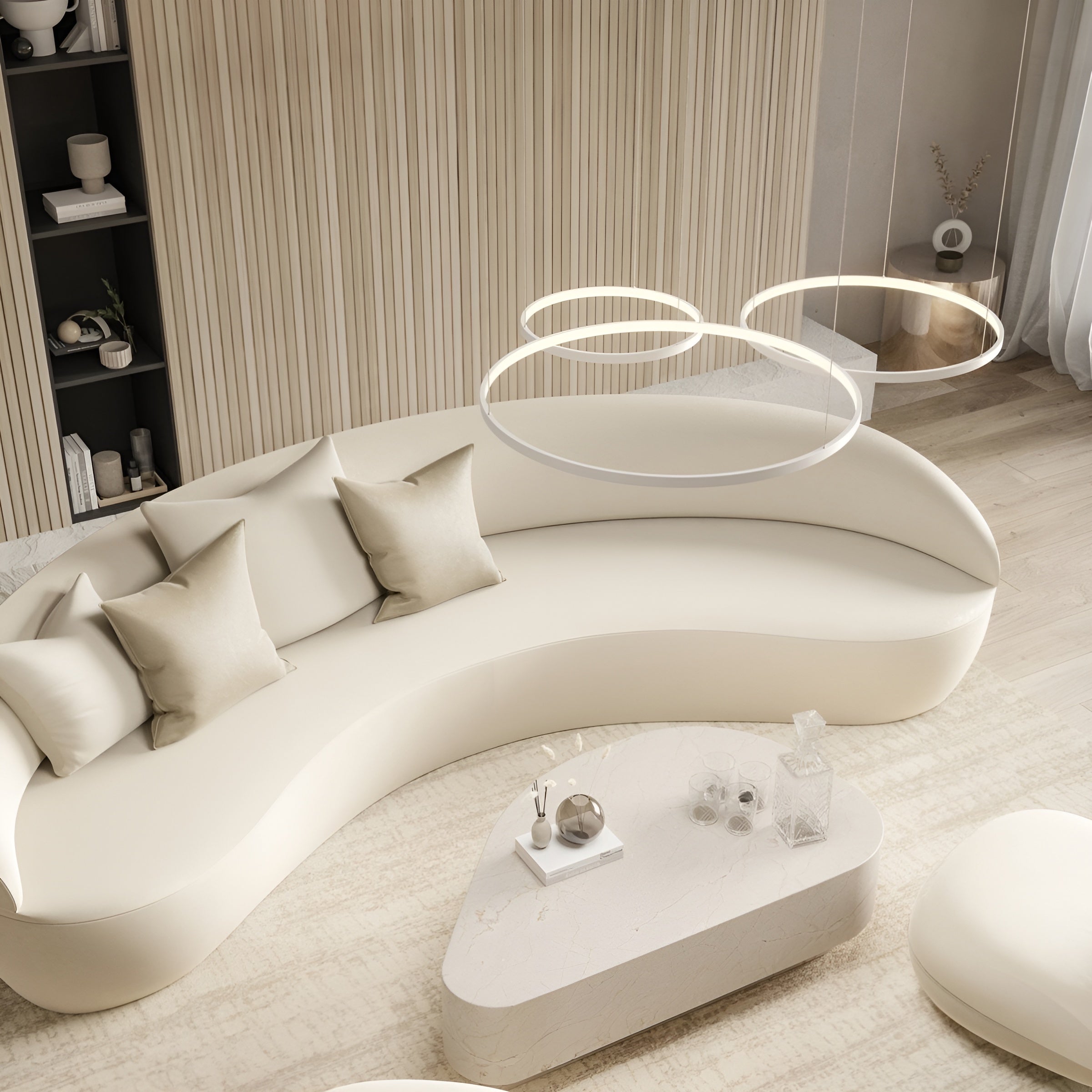 HaloForma – Modern LED Ring Pendant Light with Adjustable Dimming