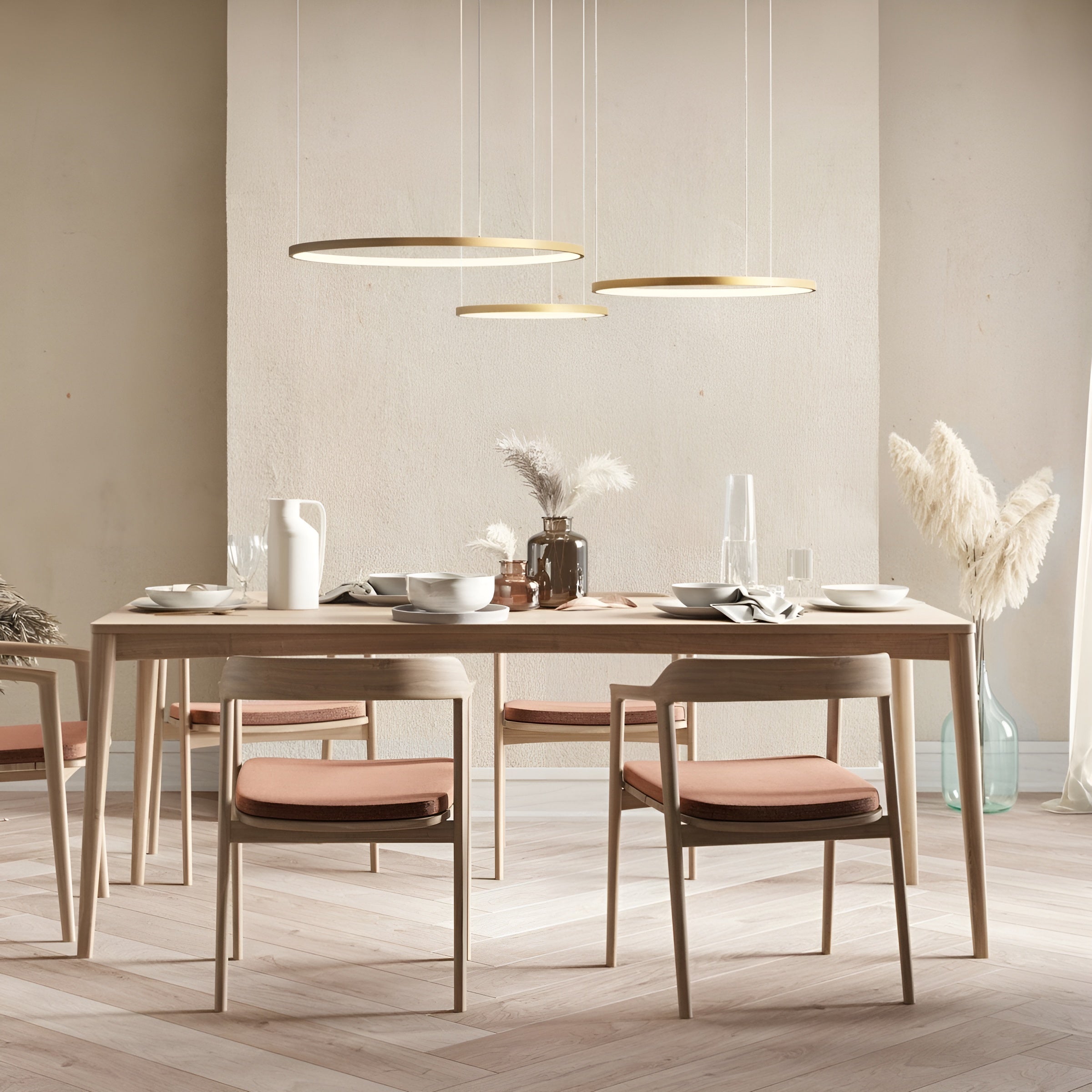 HaloForma – Modern LED Ring Pendant Light with Adjustable Dimming
