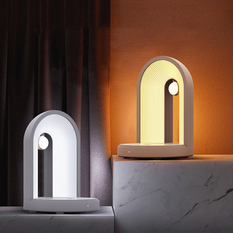 GlowCurve – Modern arched LED table lamp for bedroom & desk