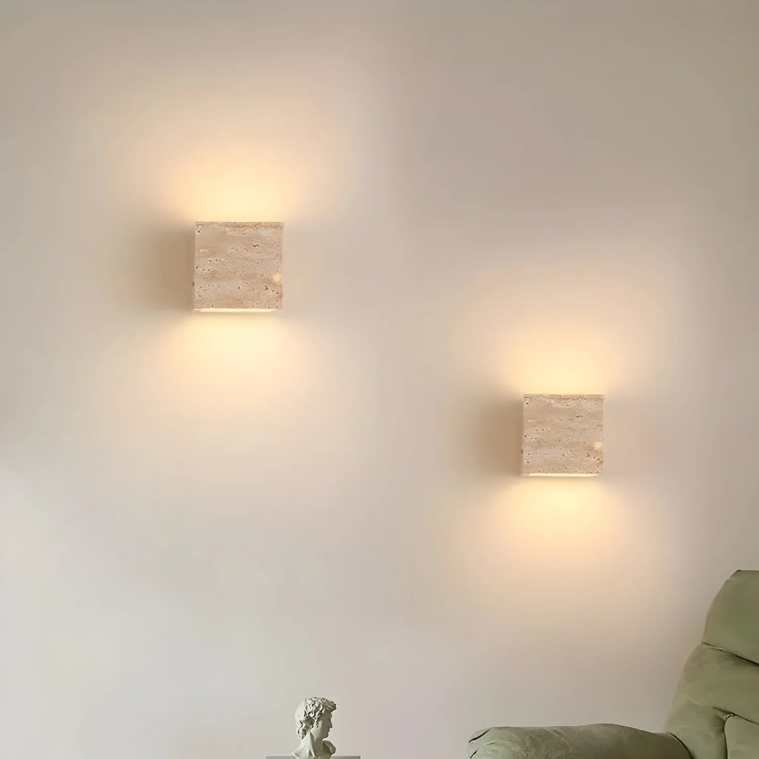 TerraGlow – Travertine Outdoor Wall Lamp IP65 LED Waterproof Lighting
