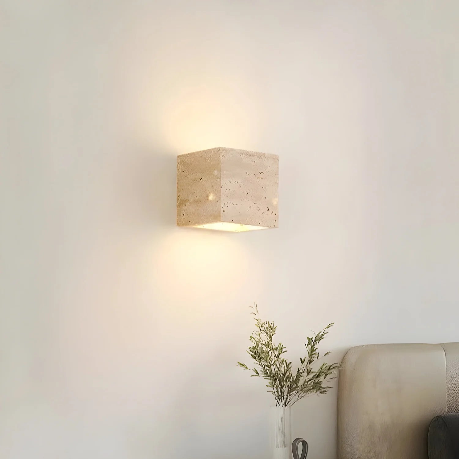 TerraGlow – Travertine Outdoor Wall Lamp IP65 LED Waterproof Lighting