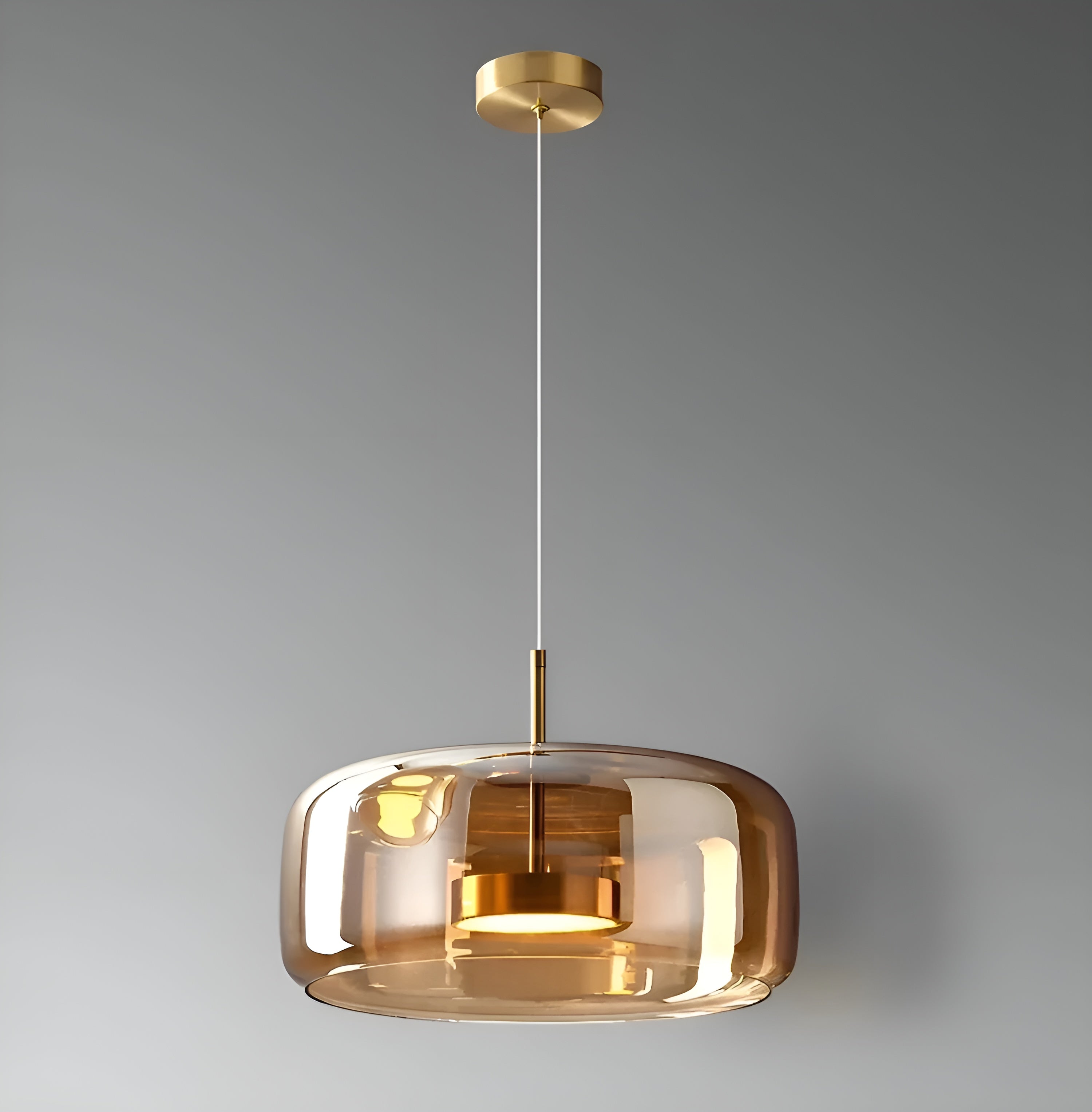 HaloGlow – Trio Ceiling Lamp with Modern Pendant LED Glass Light Fixture