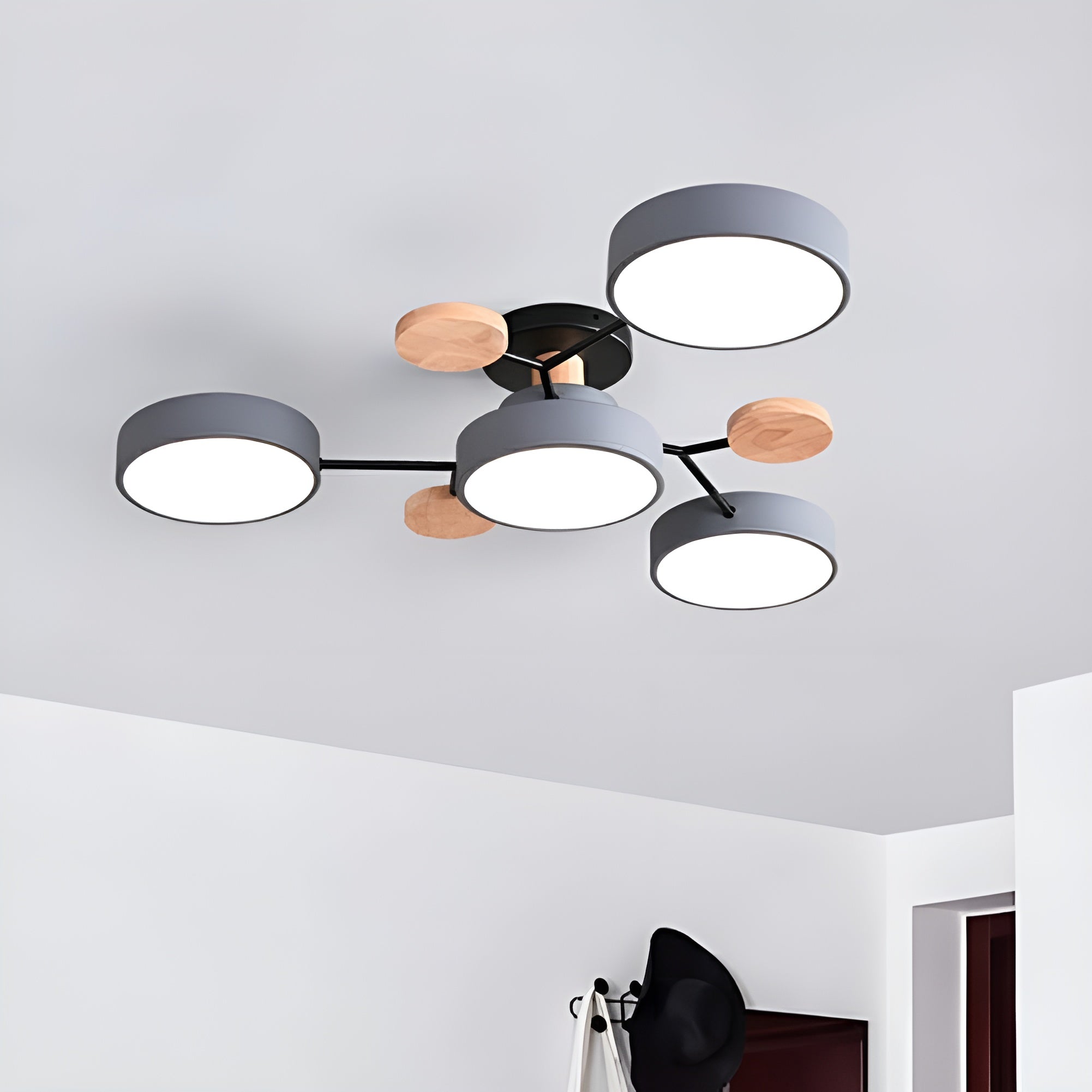 Haloiré – Modern Circular LED Ceiling Light - Minimalist Iron & Acrylic Fixture