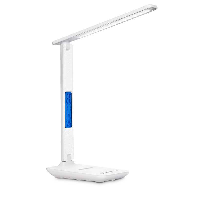 LumiCore – Wireless LED desk lamp with touch control, digital display & charging station