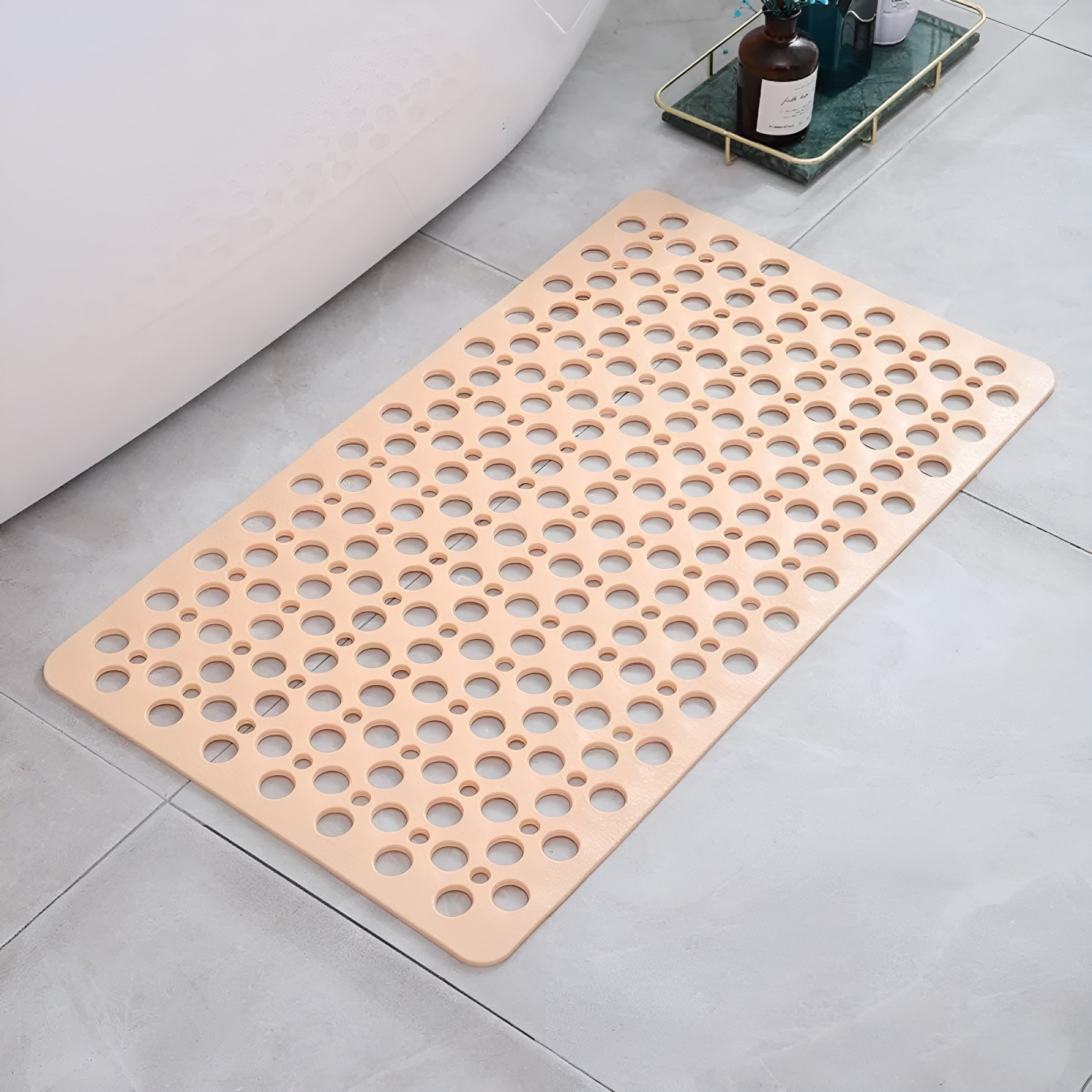 HydroHaven – Antislip Shower Mat Square Non Slip Bathroom Mat with Hygienic Drainage and Soft PVC Comfort Surface