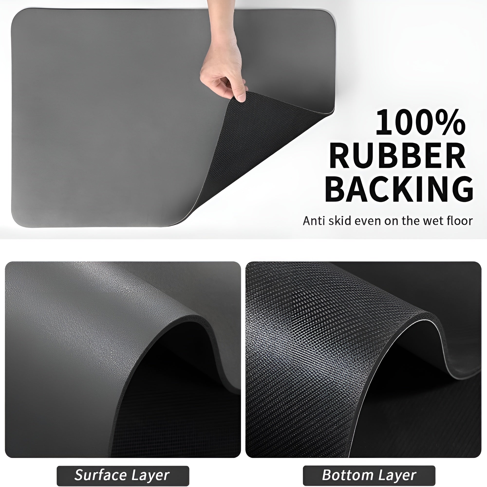 DryEase - Quick Dry Kitchen Dish Mat Highly Absorbent & Odor-Free