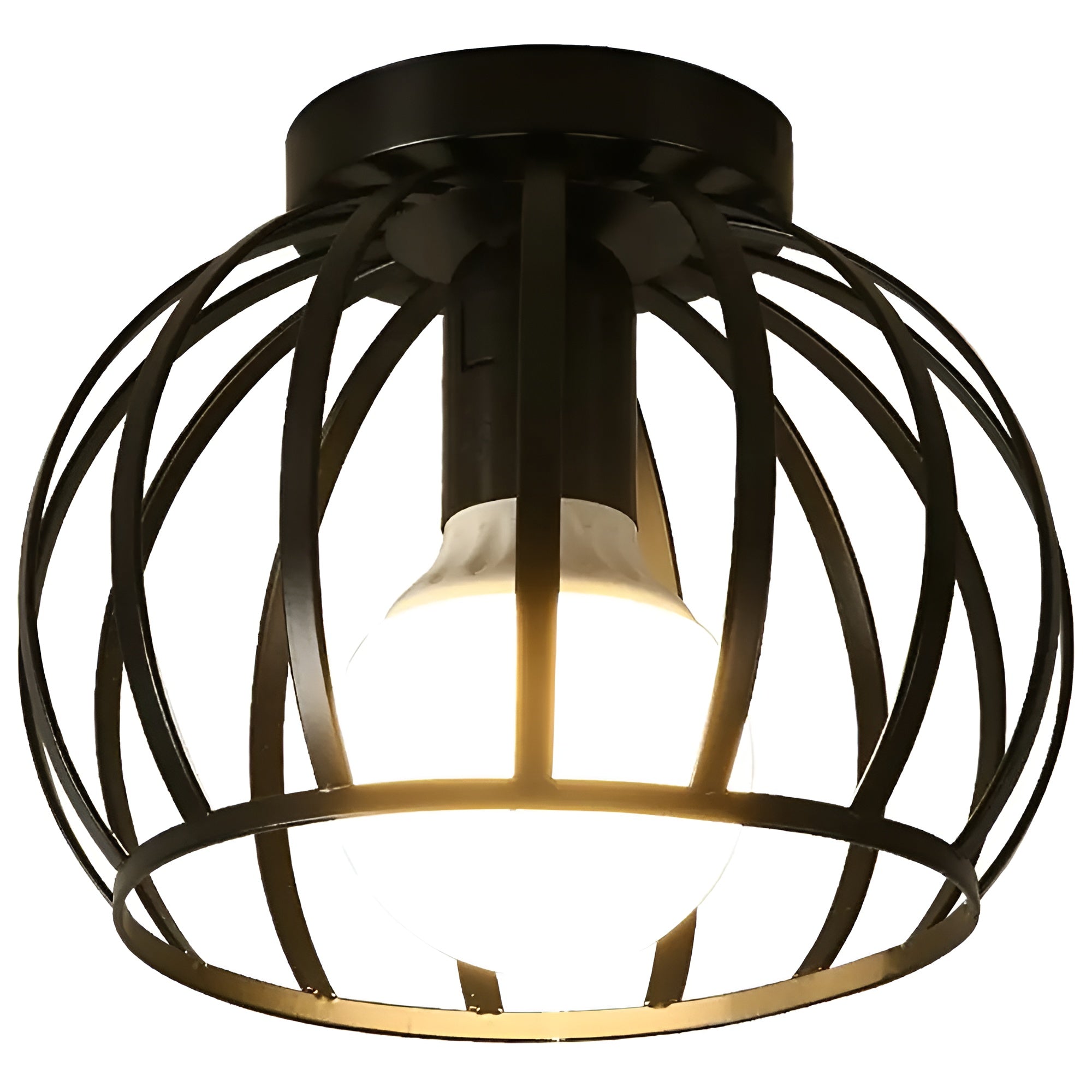 Forgeon – Industrial Black Ceiling Lamp with Minimalist Lighting Fixture