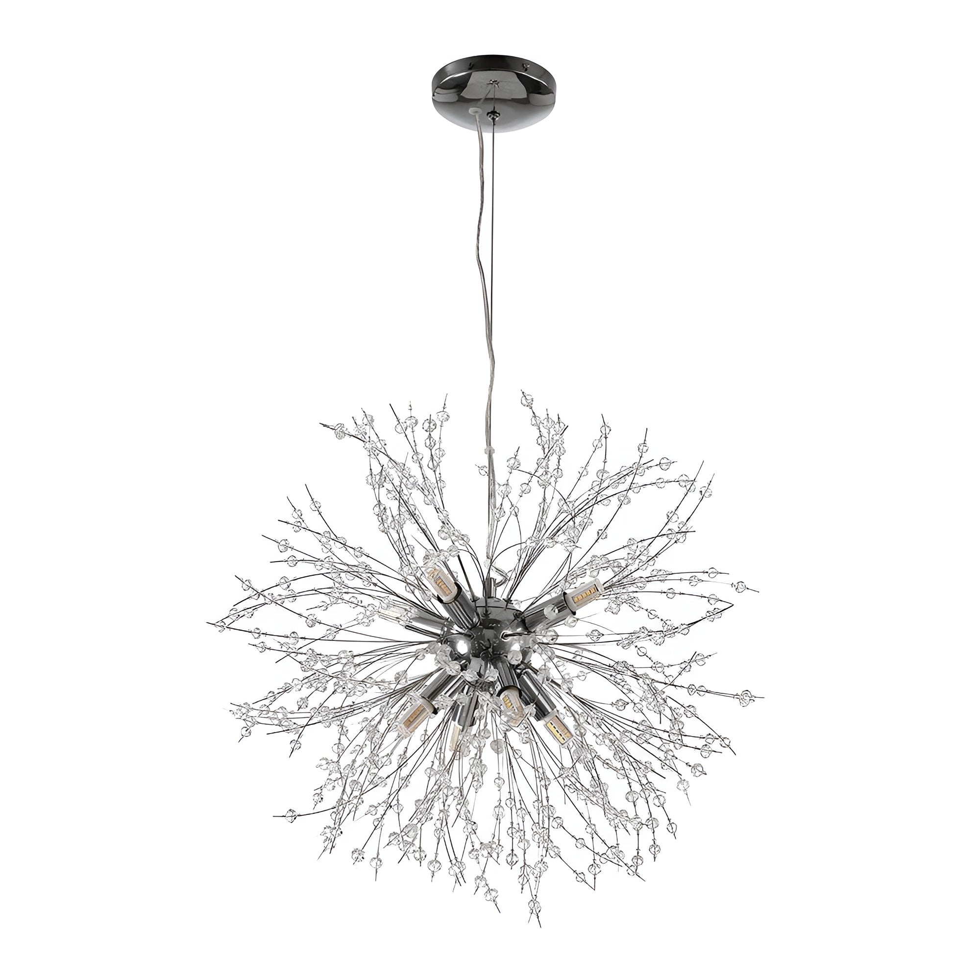 GlowNova – Lighting Luxury 8-Light Sputnik Firework Chandelier in Brass or Chrome