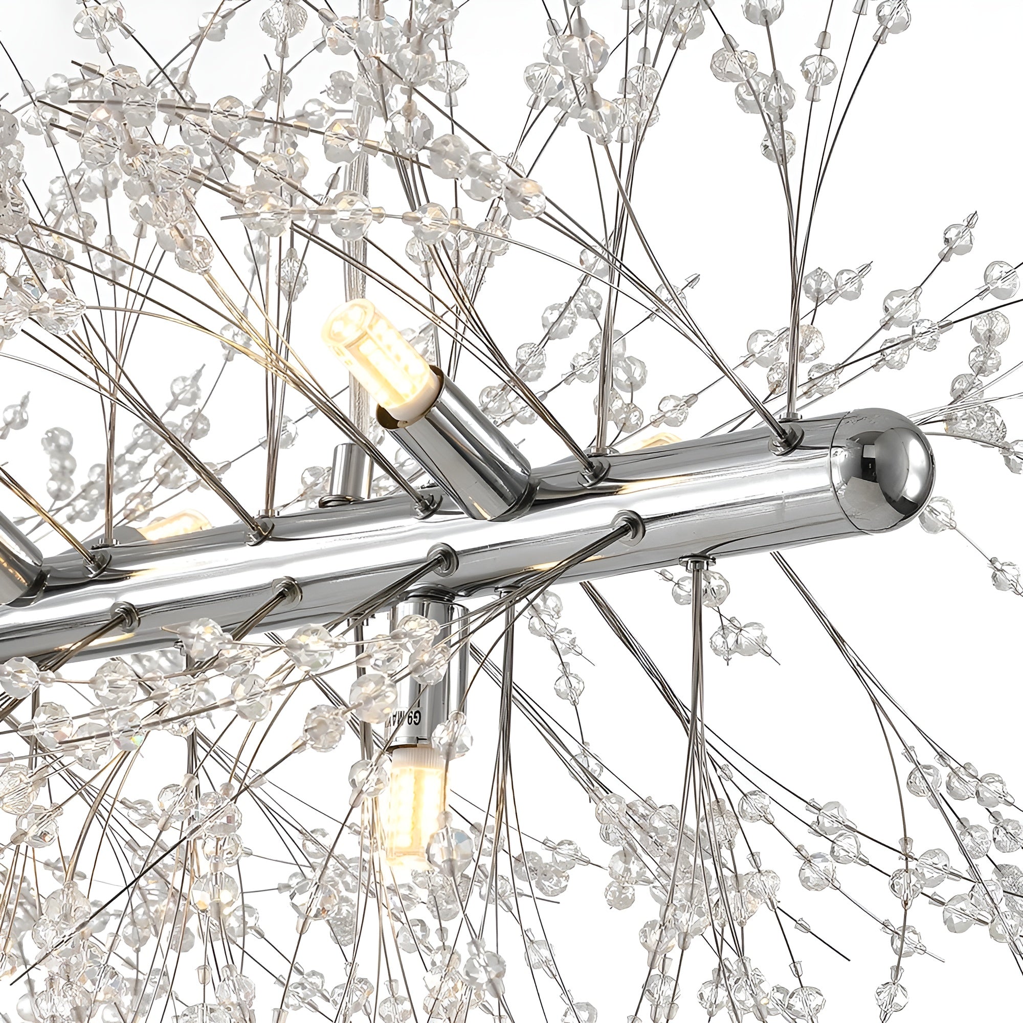 LustraBloom – Modern 12-Light Crystal Linear Chandelier for Dining & Living Spaces