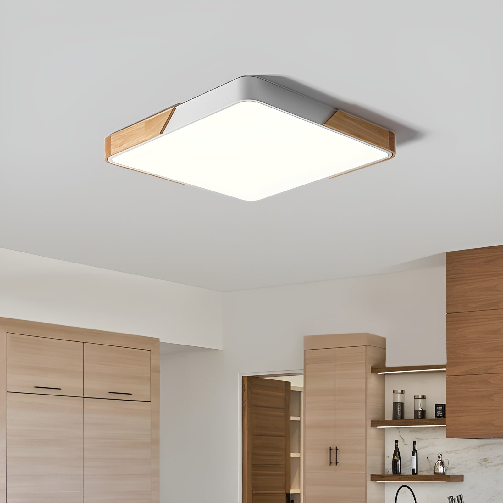 LumaForm – Modern Rectangle LED Flush Mount Ceiling Light with Remote