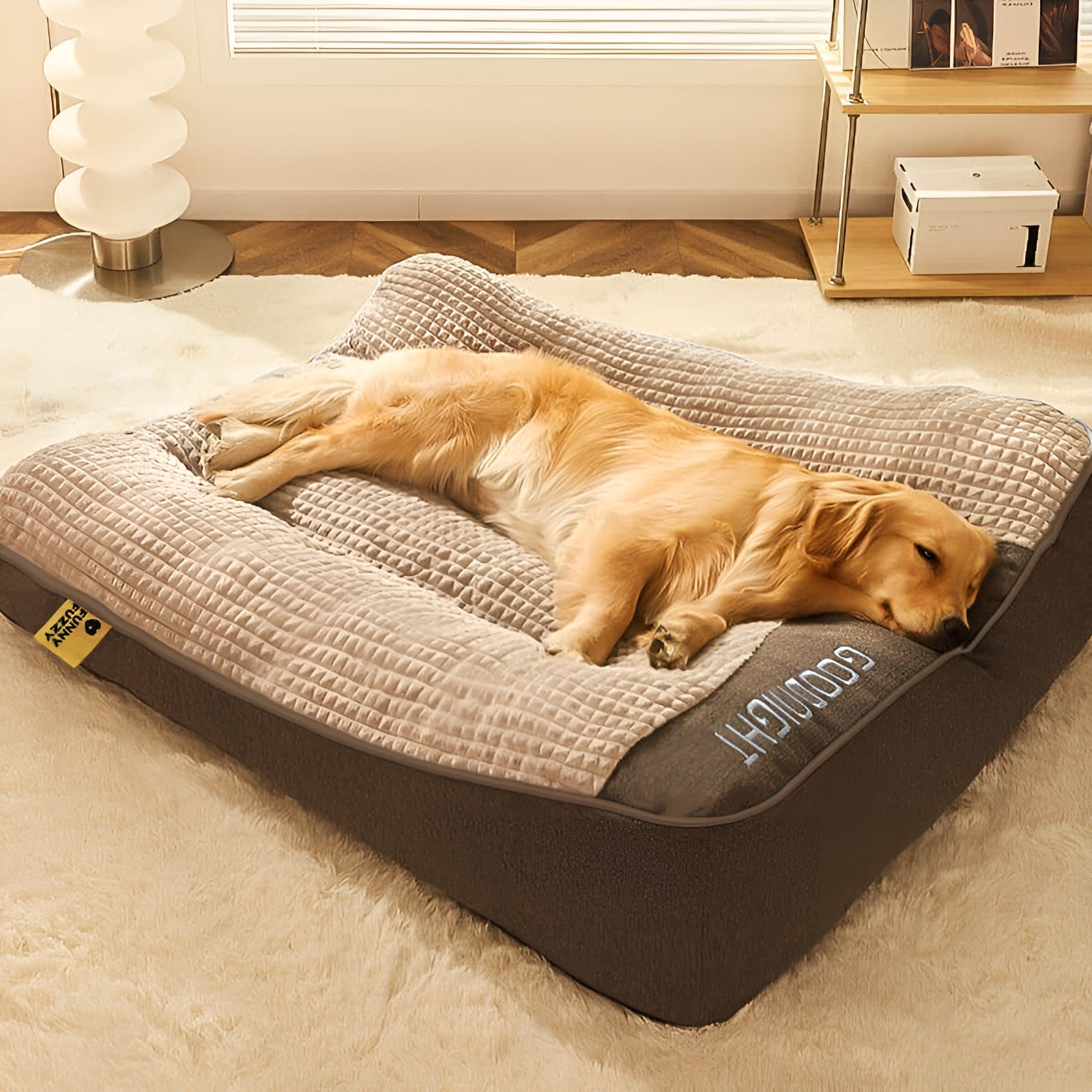 CushionPaws – Orthopaedic Dog Bed with Headrest for Ultimate Comfort and Support