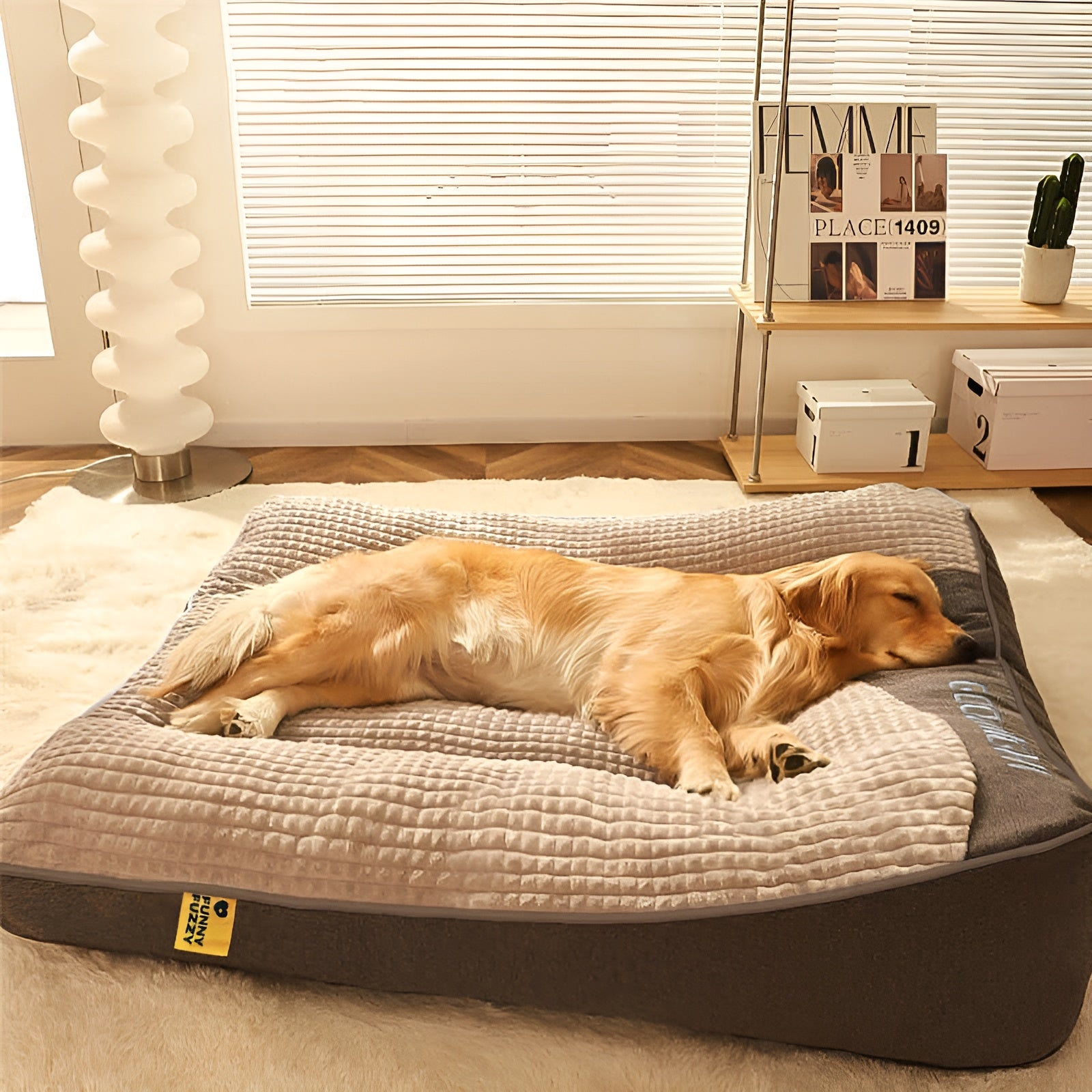 CushionPaws – Orthopaedic Dog Bed with Headrest for Ultimate Comfort and Support