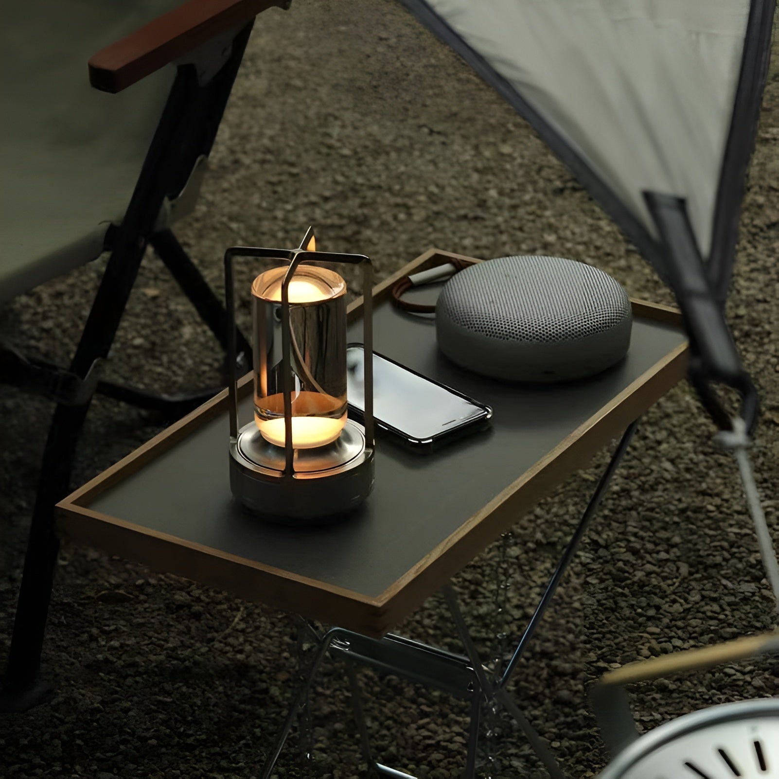 LumoForge – Modern Iron Table Lamp Portable Rechargeable LED Light