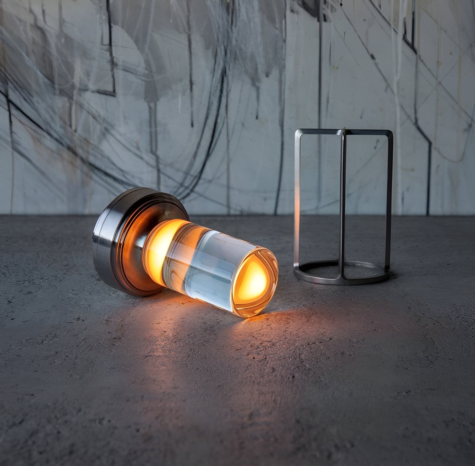 LumoForge – Modern Iron Table Lamp Portable Rechargeable LED Light