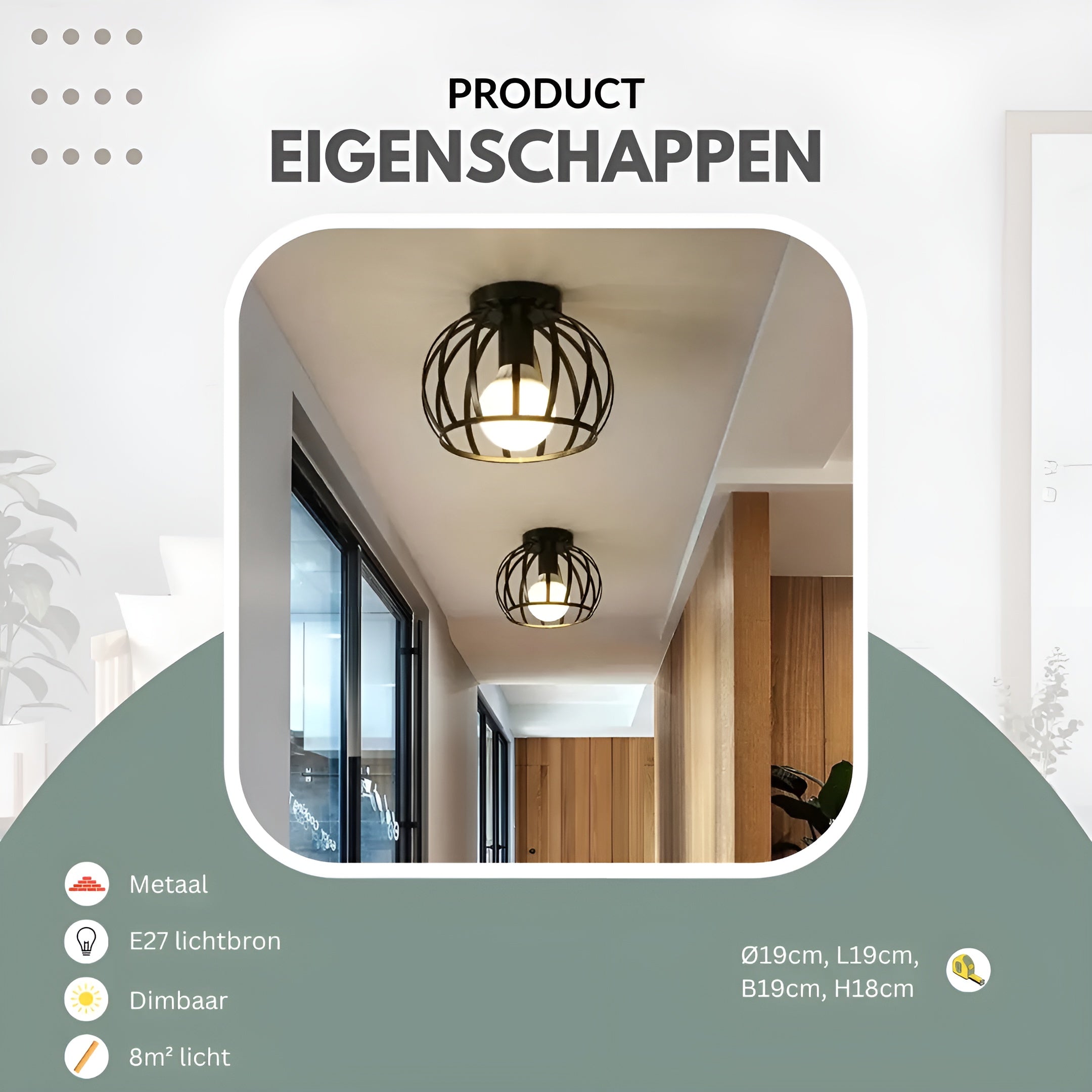 Forgeon – Industrial Black Ceiling Lamp with Minimalist Lighting Fixture