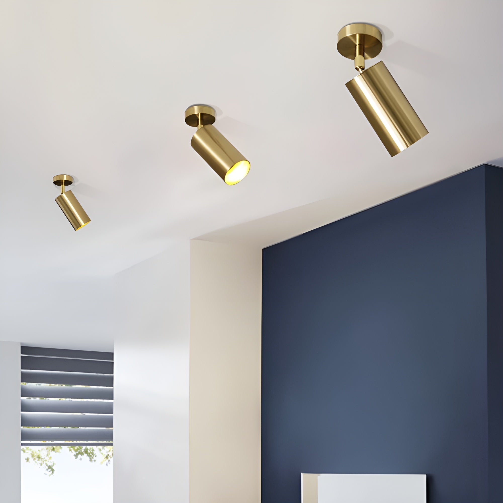 LumiAxis – Lighting Adjustable Brass Directional Spotlight for Ceiling