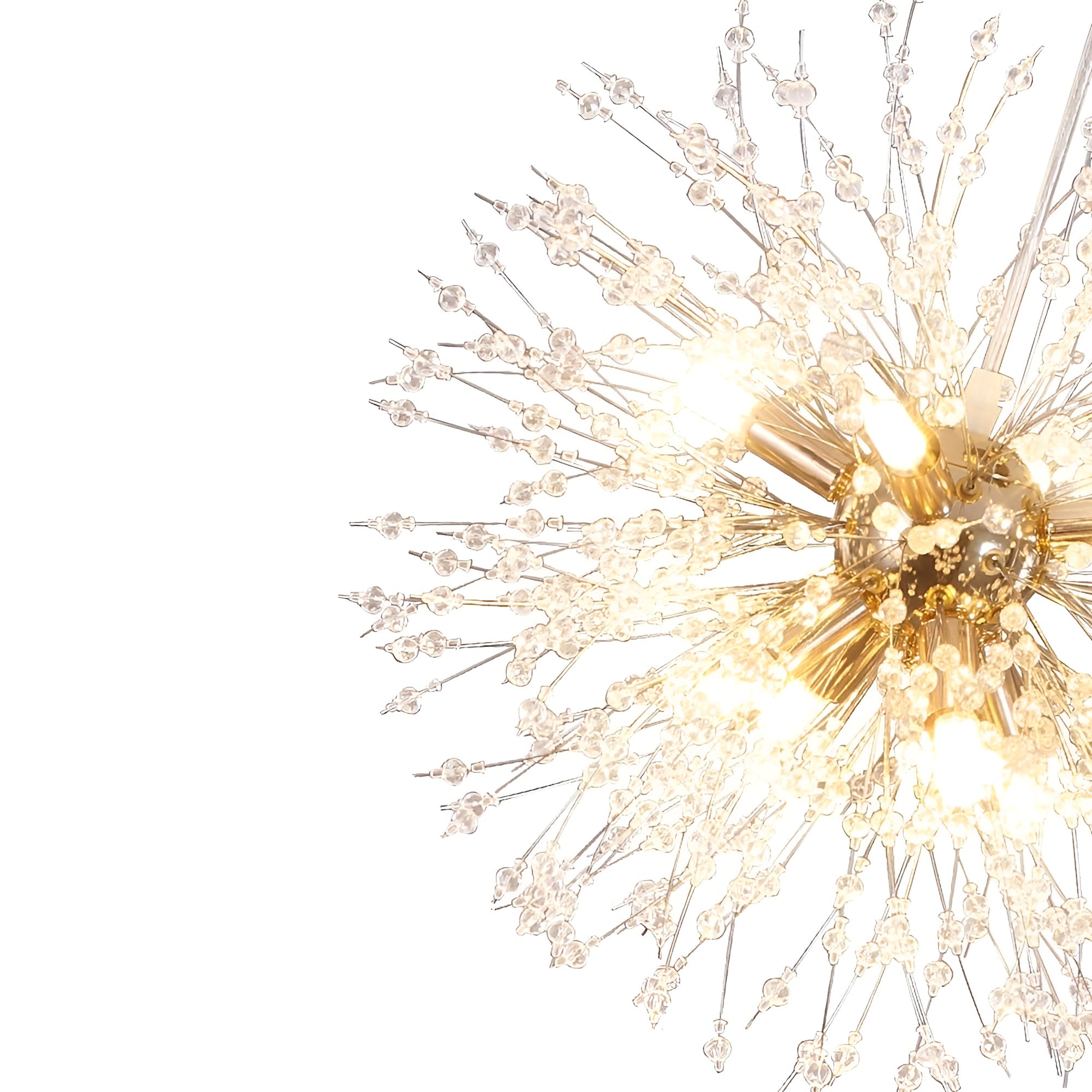 NovaGlow – 24/40-Light Large Brass Sputnik Firework Chandelier