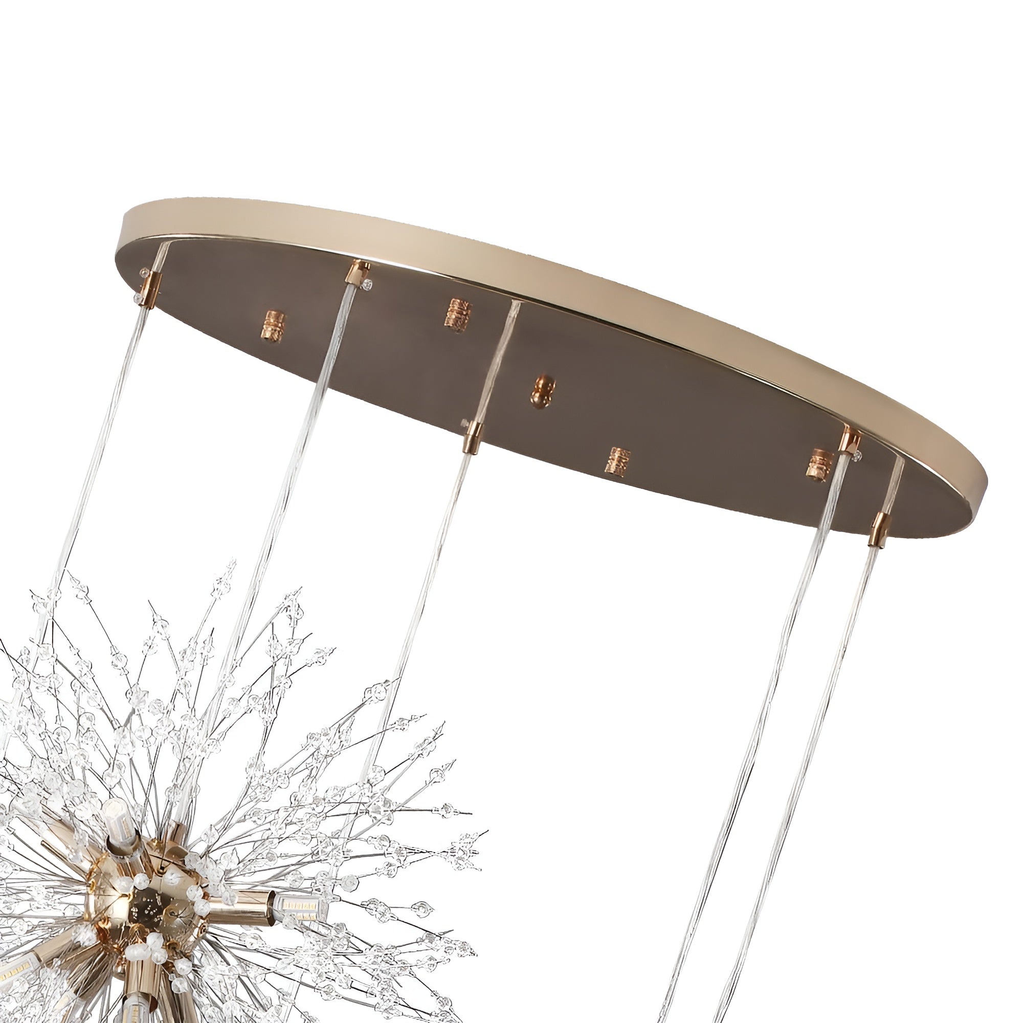 NovaGlow – 24/40-Light Large Brass Sputnik Firework Chandelier