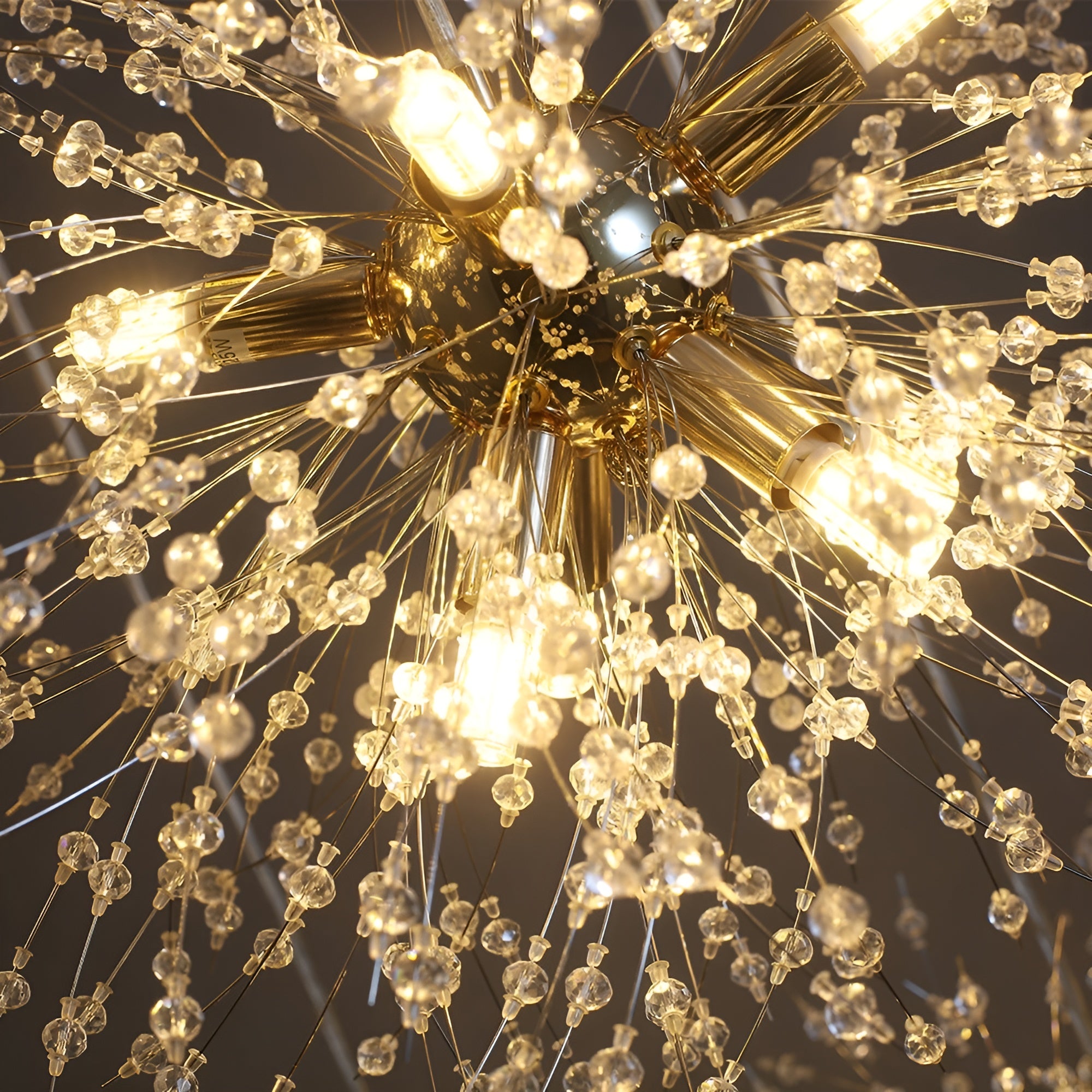 NovaGlow – 24/40-Light Large Brass Sputnik Firework Chandelier