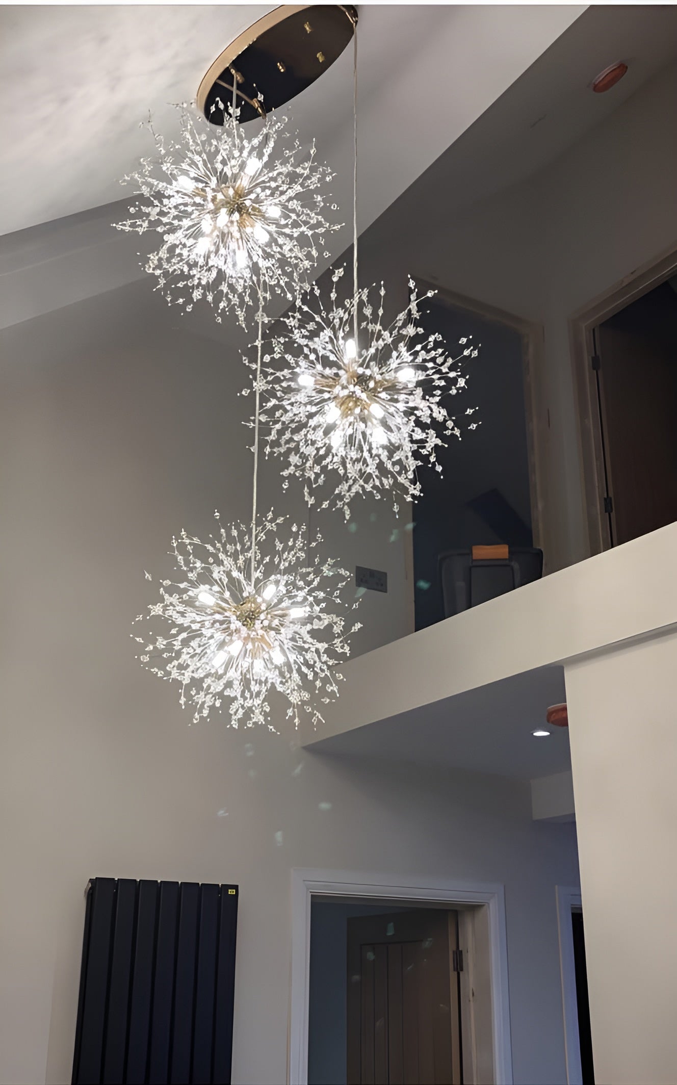 NovaGlow – 24/40-Light Large Brass Sputnik Firework Chandelier