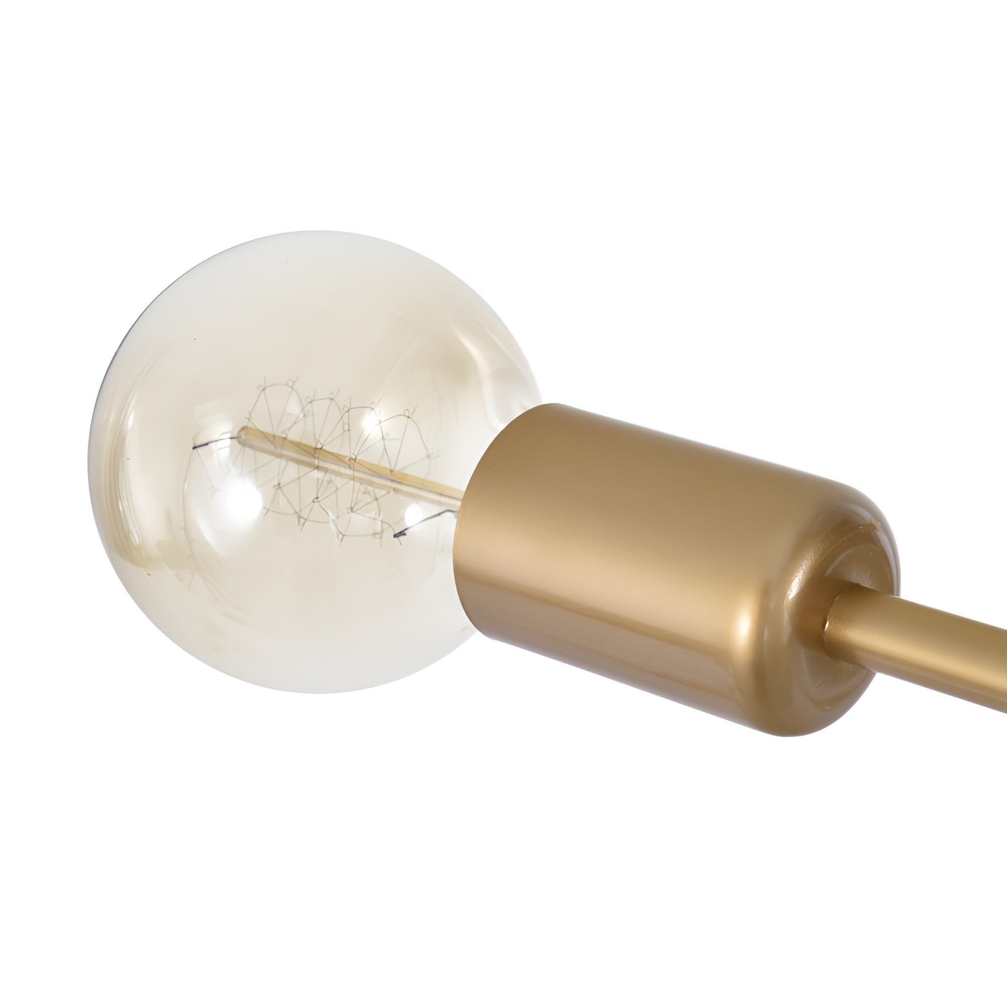 StellarGlow – 6-Light Sputnik Semi Flush Mount Chandelier in Gold for Modern Interiors